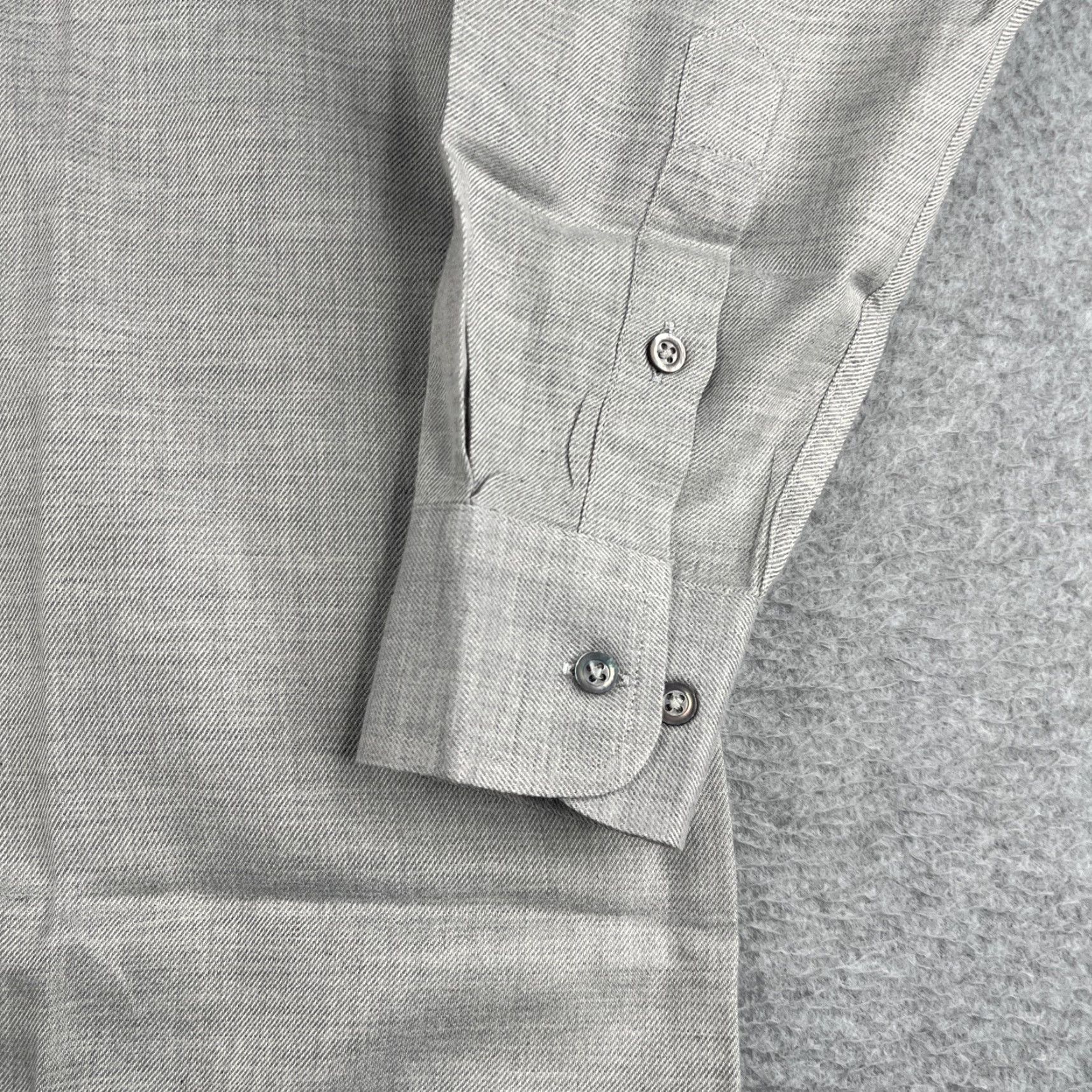 Zanella Zanella Shirt Button-Up Long Sleeve Mens Small Gray Heather Pocket Casual Classic Designer Vintage: No Size US S / EU 44-46 / 1 - 2 Thumbnail