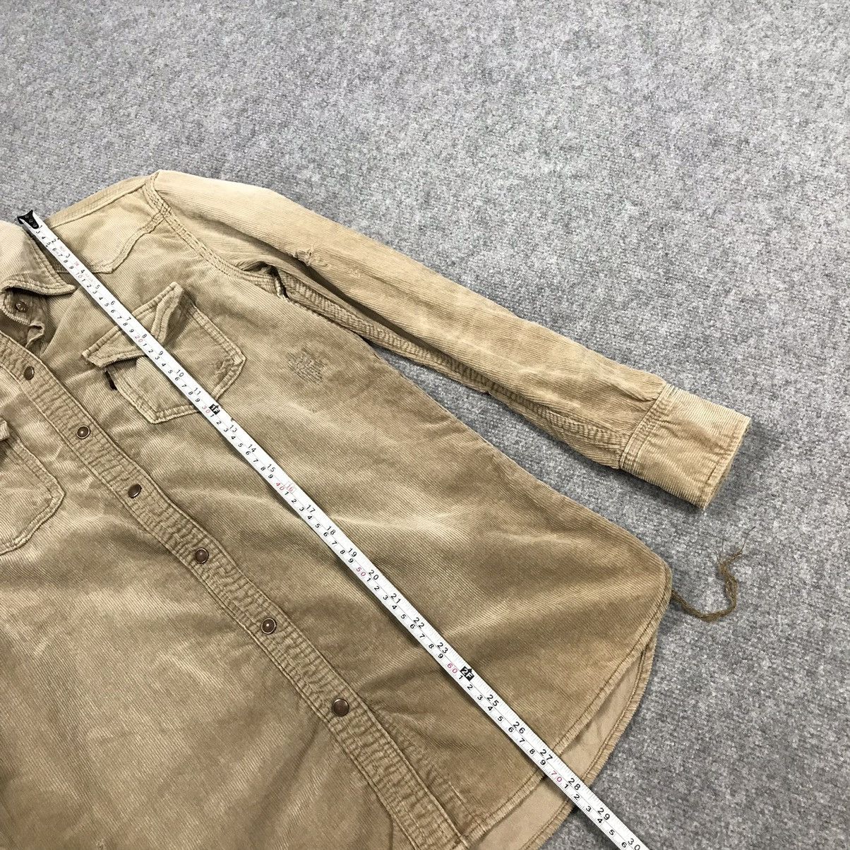 If Six Was Nine Genuine vintage Goa corduroy Distressed Snap button Shirt Size US S / EU 44-46 / 1 - 20 Thumbnail