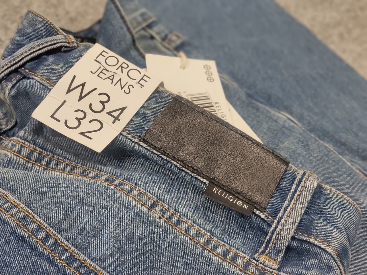 If Six Was Nine Religion New Atlantic Blue Force Distressed Denim Zip jeans Size US 34 / EU 50 - 16 Thumbnail