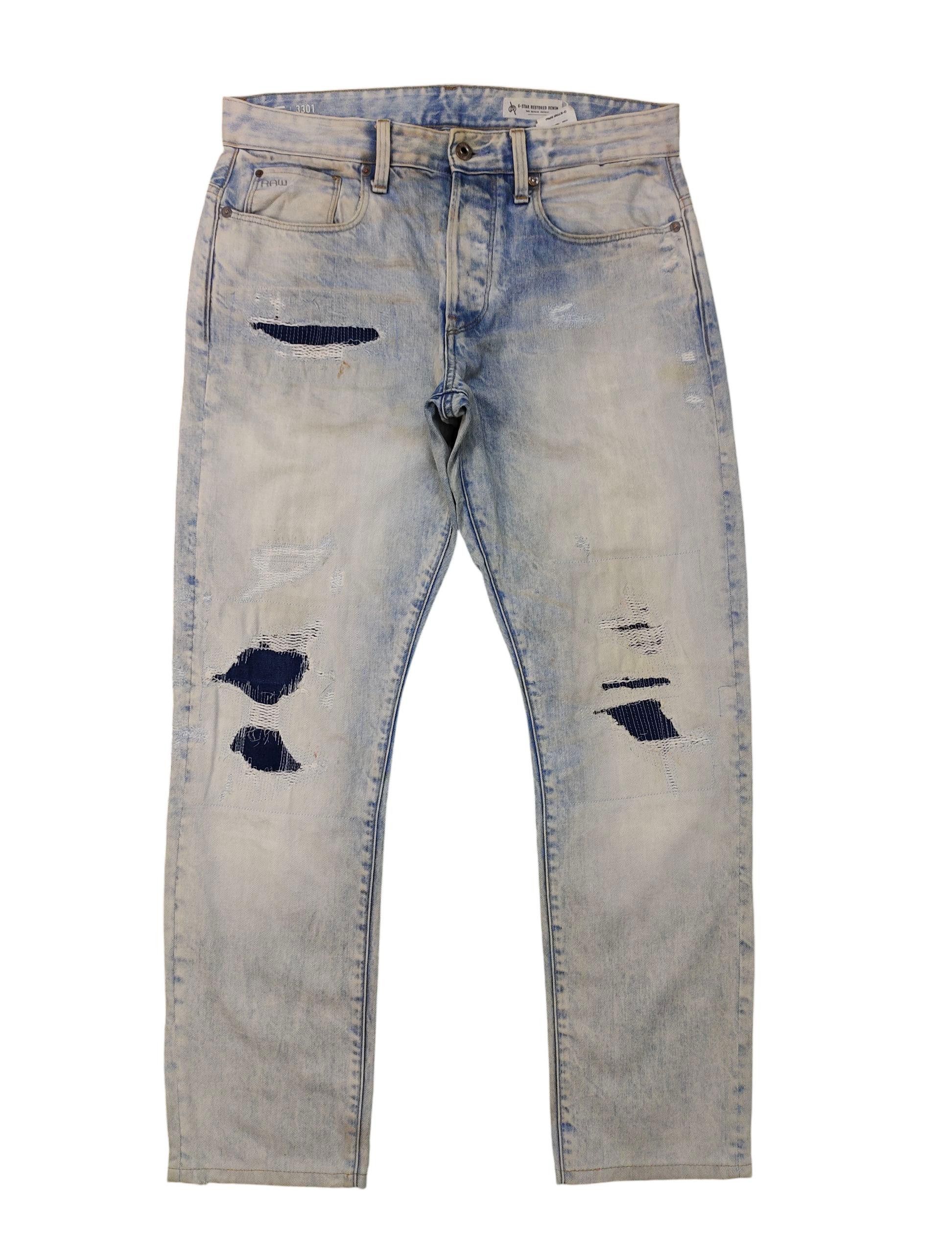 Kapital Vintage G-Star Boro Sashiko Rusty Restored Denim Jeans Size US 33 - 1 Thumbnail