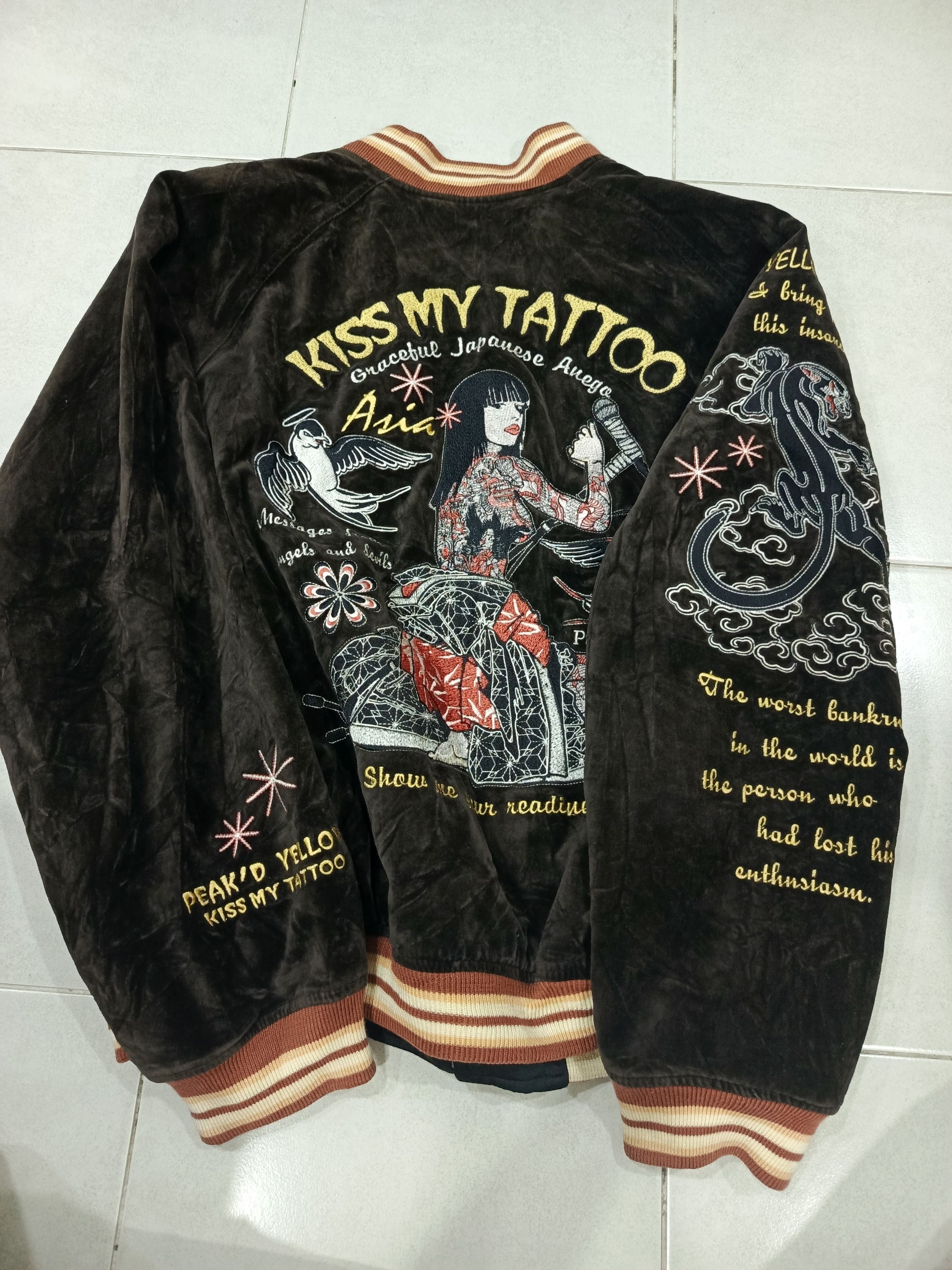 Peak'D Yellow Kiss My Tattoo Oiran Sukajan Yakuza
