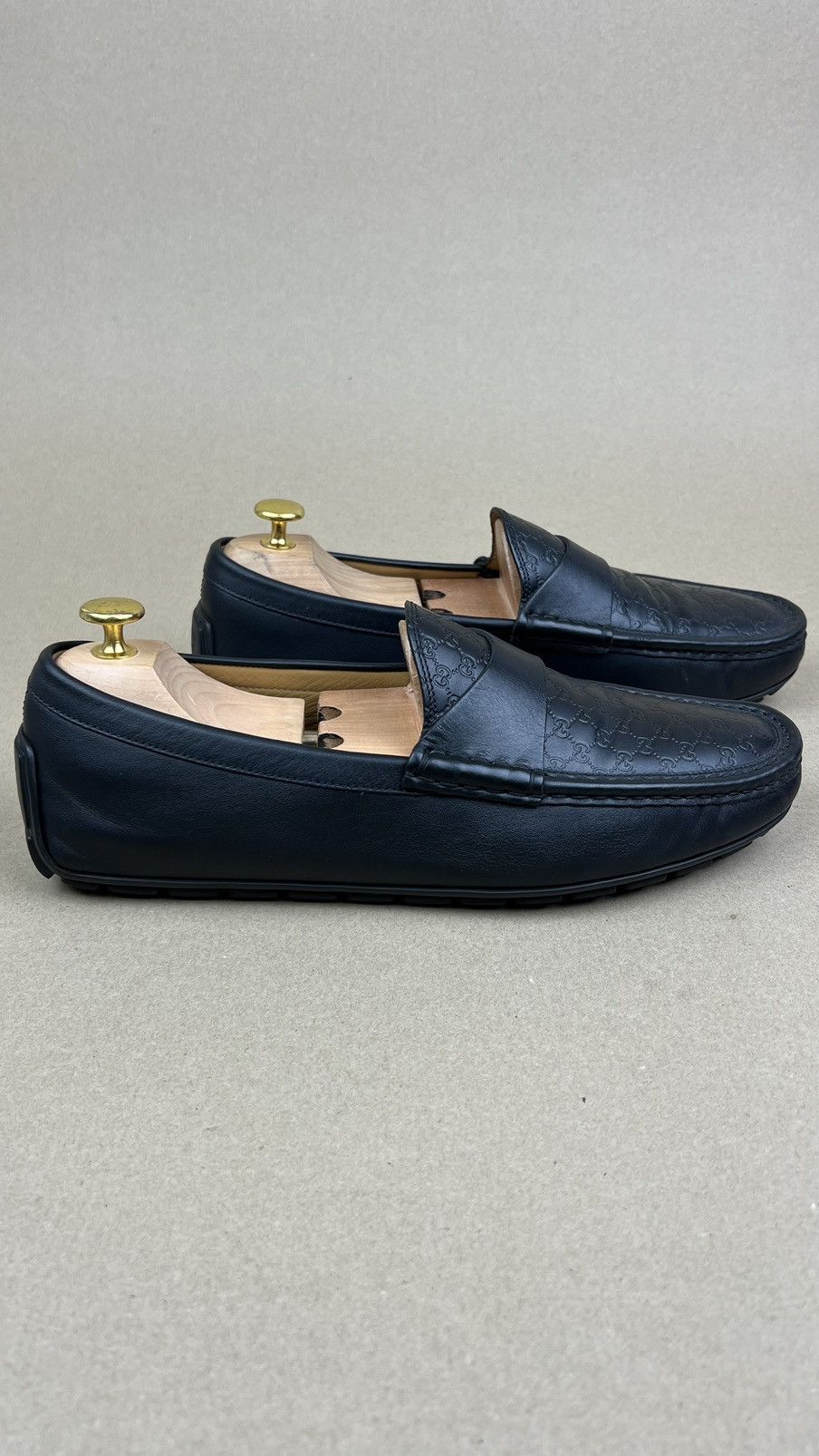 Gucci GUCCI Loafers Leather Moccasins Drivers Shoes GG Monogram Size US 10 / EU 43 - 3 Thumbnail