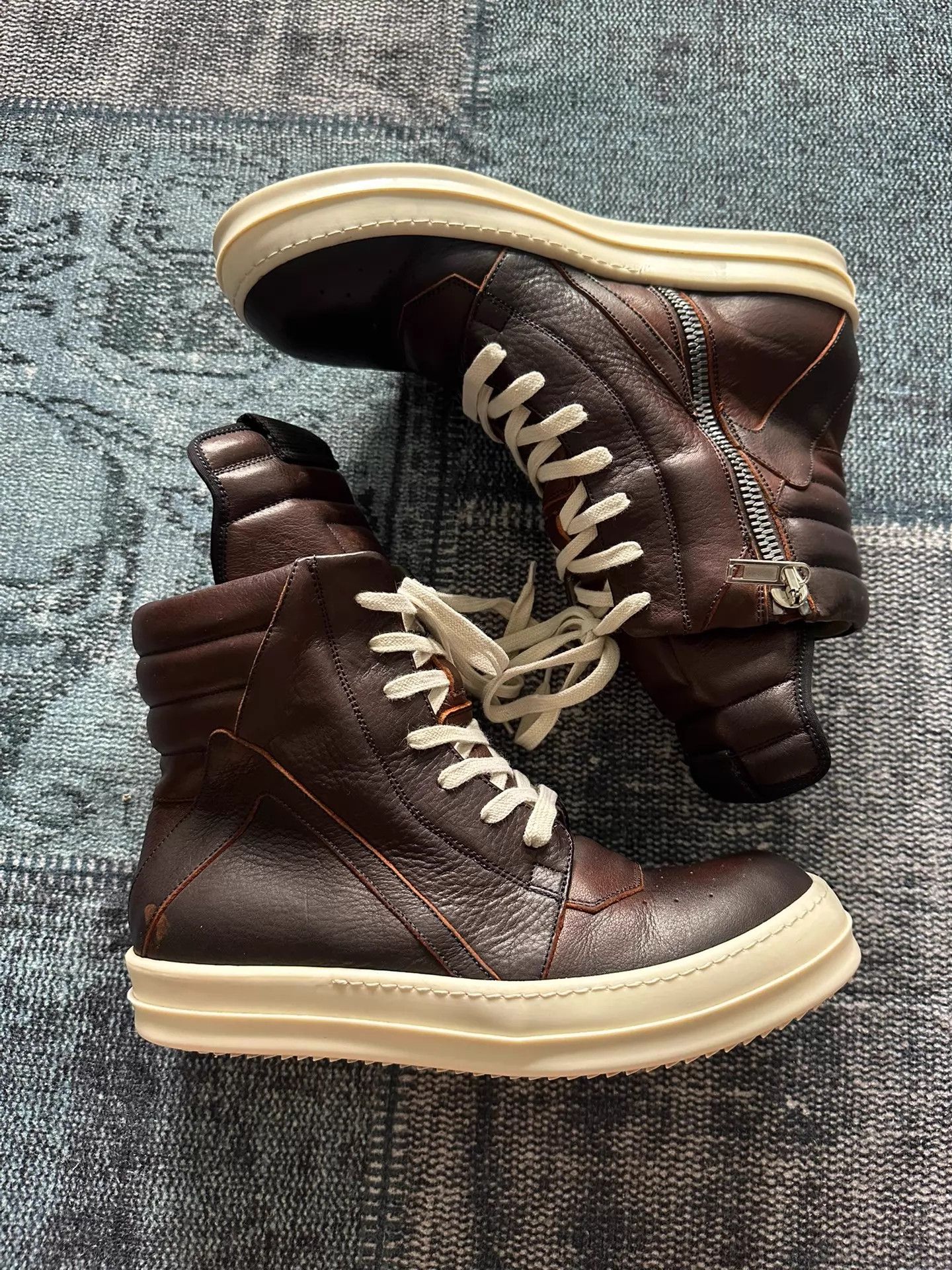 Rick Owens Rick Owens Mainline Inverted Triangle 41 Brown Shoes Size US 8 / EU 41 - 1 Thumbnail