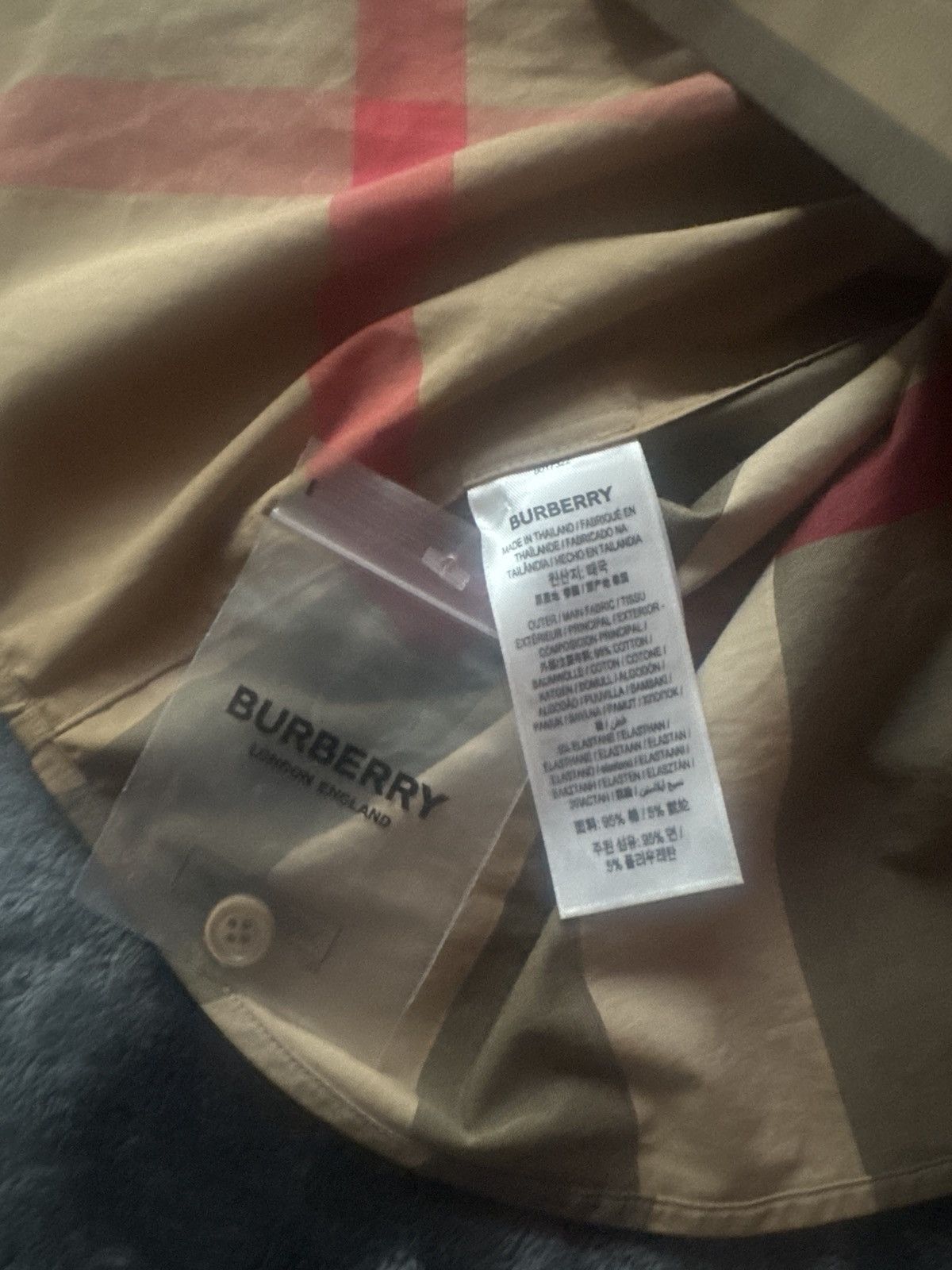 Burberry Slim Fit Check Cotton Shirt Size US M / EU 48-50 / 2 - 7 Thumbnail