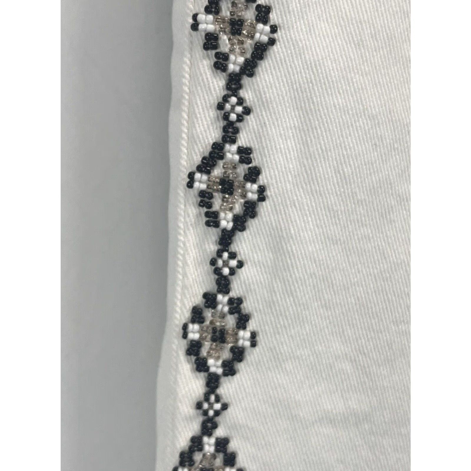 Ralph Lauren Lauren Ralph Lauren Women’s LRL Ivory Jeans Sz 10 Petite GUC Beaded Bootcut Size 32" / US 10 / IT 46 - 5 Thumbnail