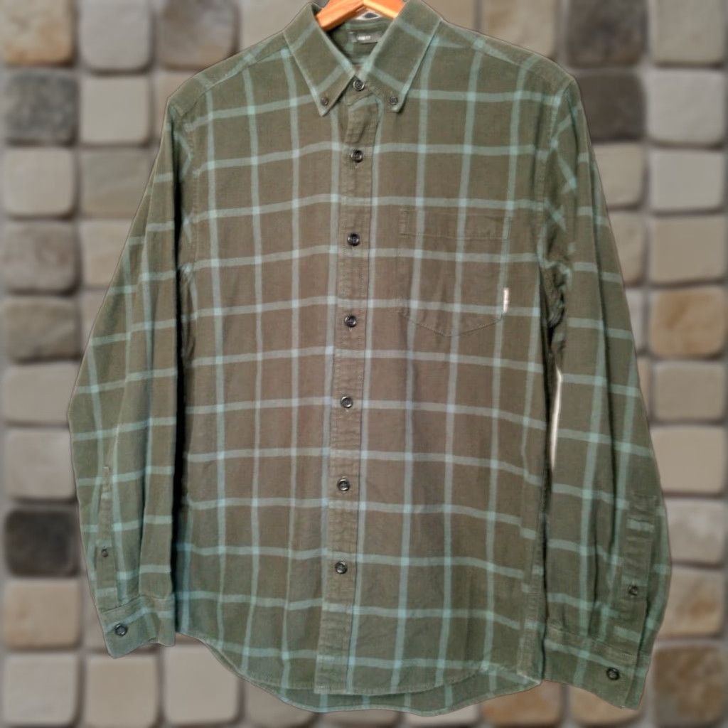 Eddie Bauer VINTAGE Eddie Bauer Flannel Shirt M Green Plaid Button-Down Cotton Workwear Men's Medium, Classic Fit, Fall/Winter, flannel shirt, workwear Size US M / EU 48-50 / 2 - 1 Thumbnail