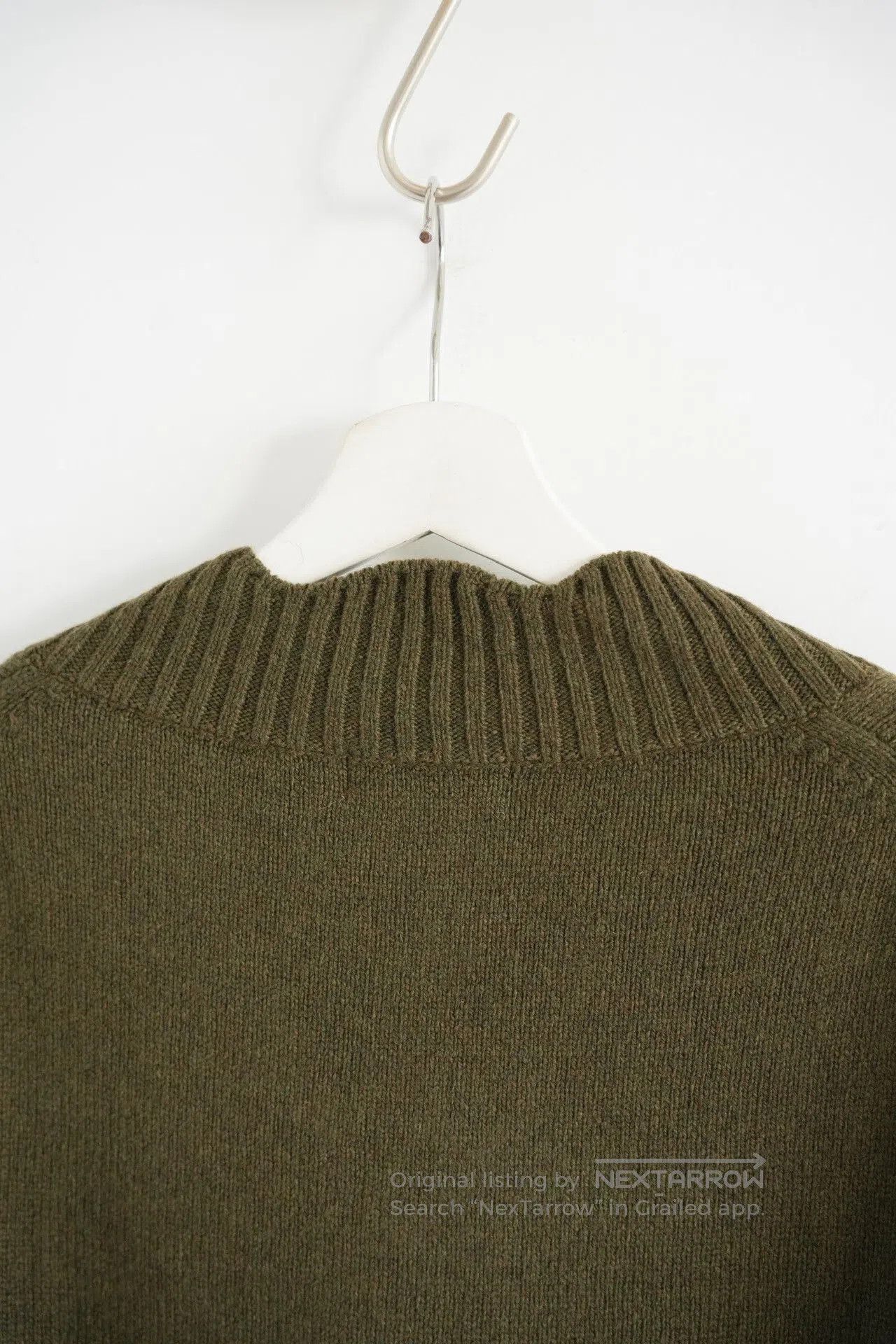 Yohji Yamamoto olive green wool sweater by Yohji Yamamoto. Size US L / EU 52-54 / 3 - 4 Thumbnail