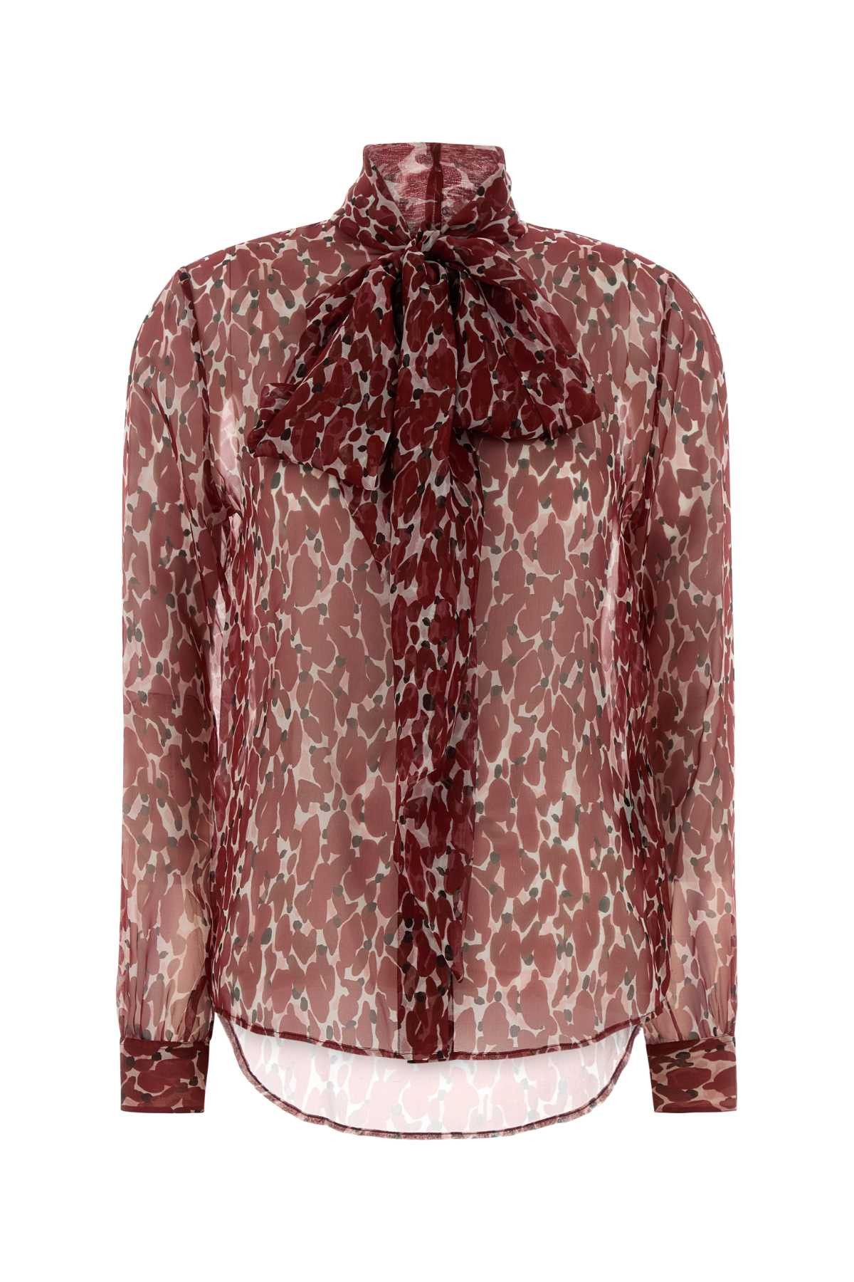 Saint Laurent Paris Printed Silk Shirt Size S / US 4 / IT 40 - 1 Thumbnail