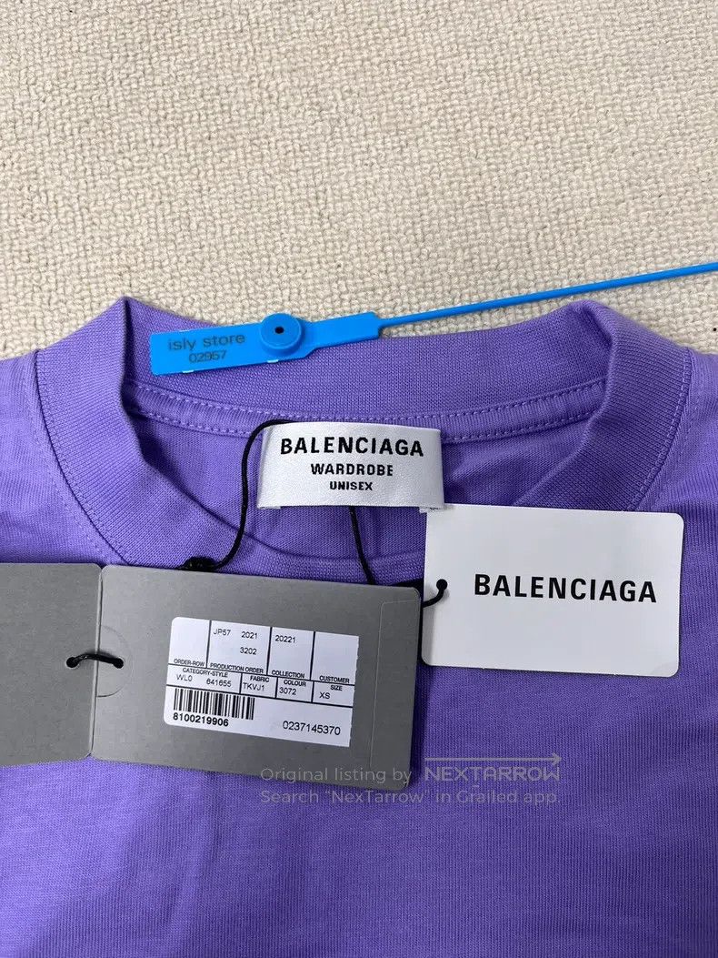 Balenciaga Balenciaga Letter Logo Printed Solid Round Neck Short Slee Size US XS / EU 42 / 0 - 4 Thumbnail