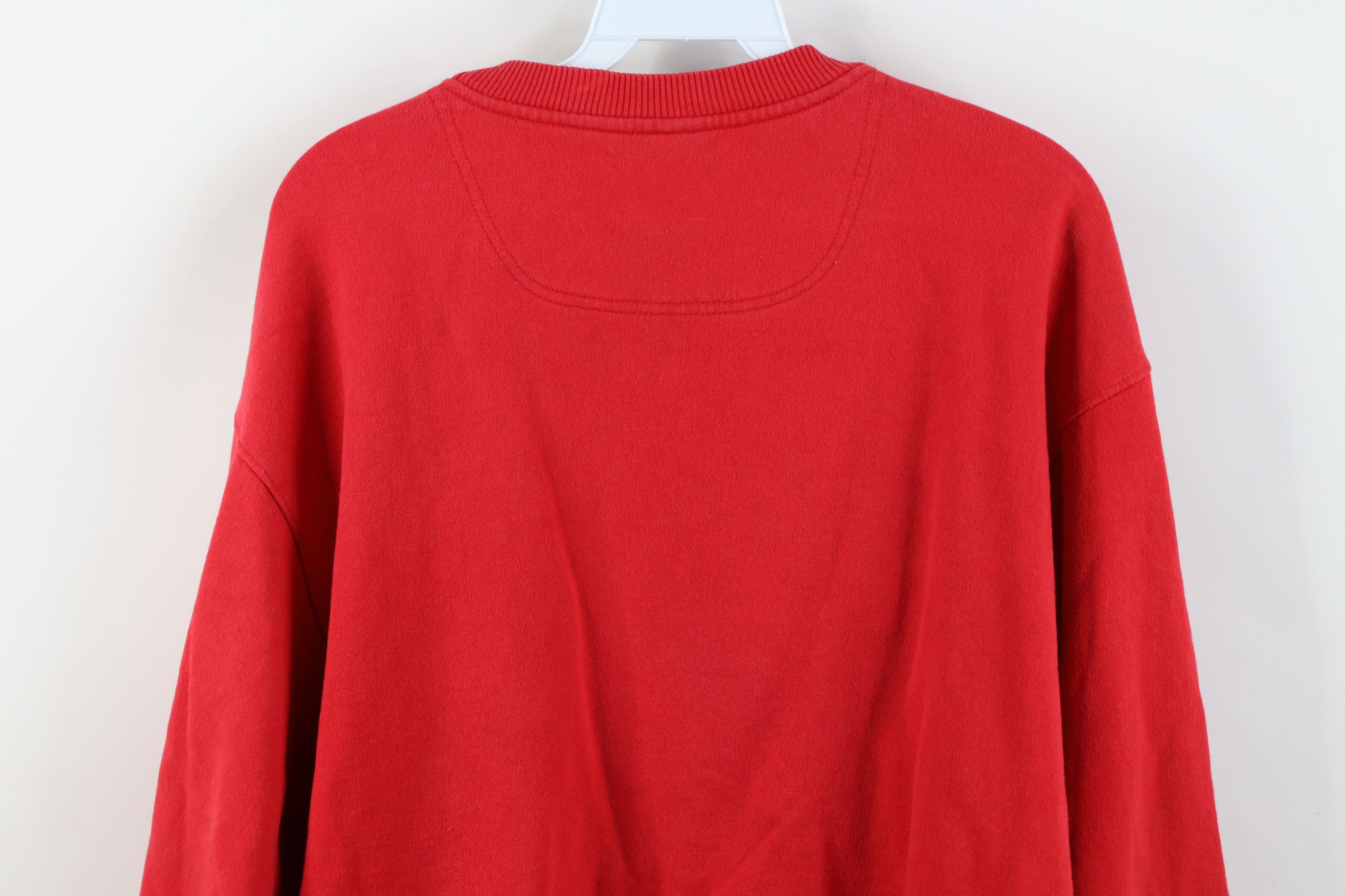 Champion Vintage 90s Y2K Champion Distressed Crewneck Sweatshirt Red Size US M / EU 48-50 / 2 - 14 Thumbnail
