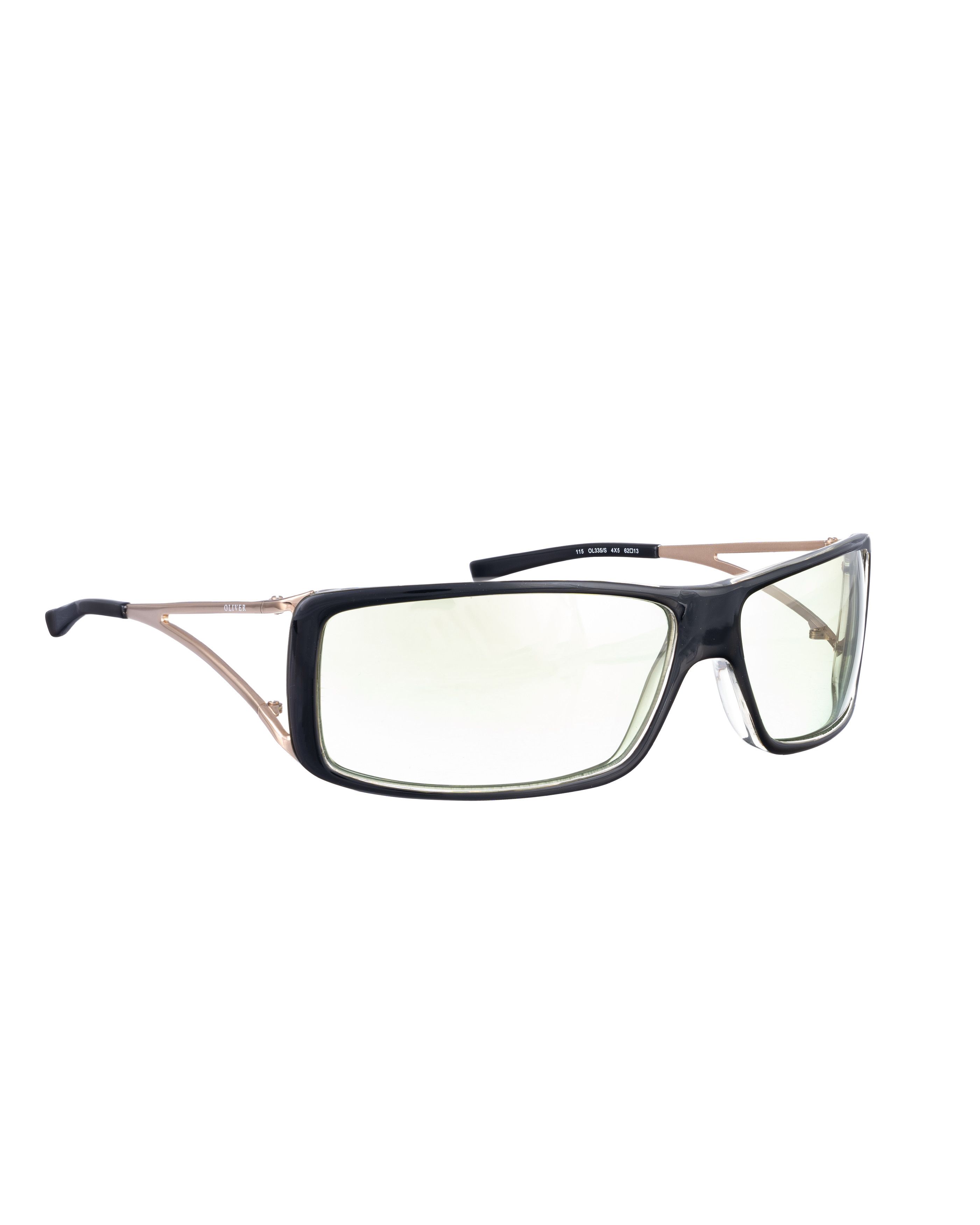 Valentino Oliver by Valentino '00s Gold Rectangle Cut Out Sunglasses Size ONE SIZE - 2 Thumbnail