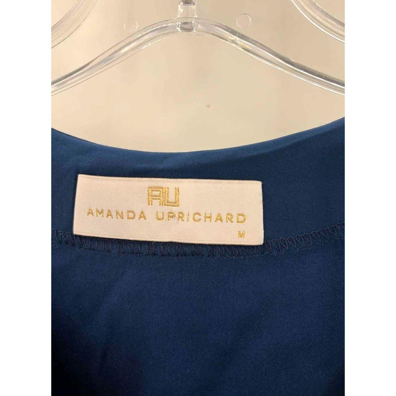 Amanda Uprichard Amanda Uprichard Navy Blouse Long Sleeve Shirt Medium Womens Size M / US 6-8 / IT 42-44 - 2 Thumbnail
