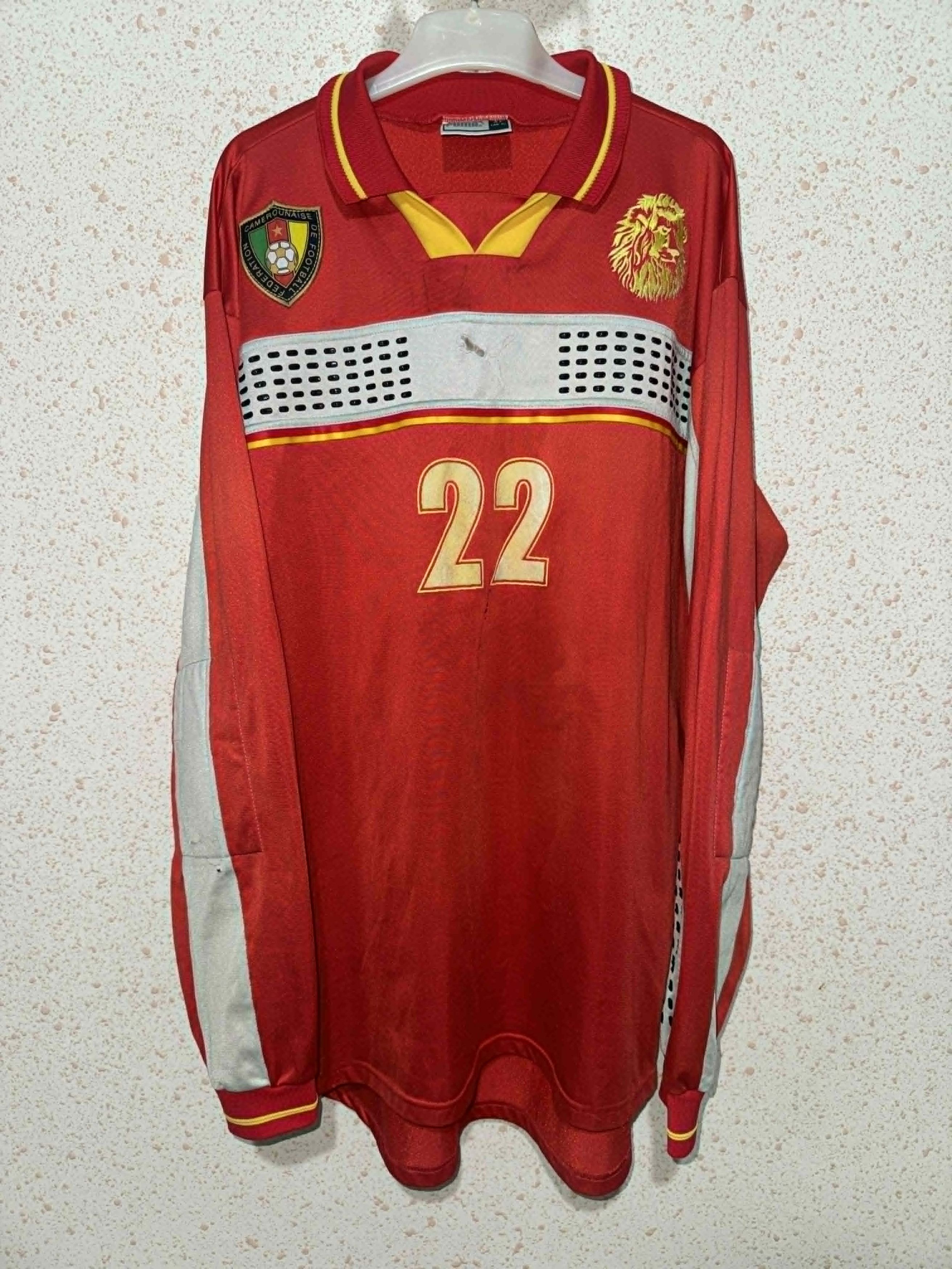 Puma Cameroun 1998/00 Player Issue Goalkeeper Shirt #22 PUMA Size US XL / EU 56 / 4 - 1 Thumbnail