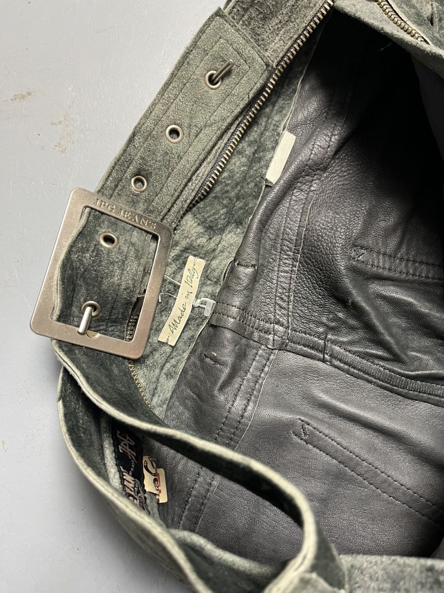 Jean Paul Gaultier FW 2000 Leather pants with detachable belt Size 28" / US 6 / IT 42 - 8 Thumbnail