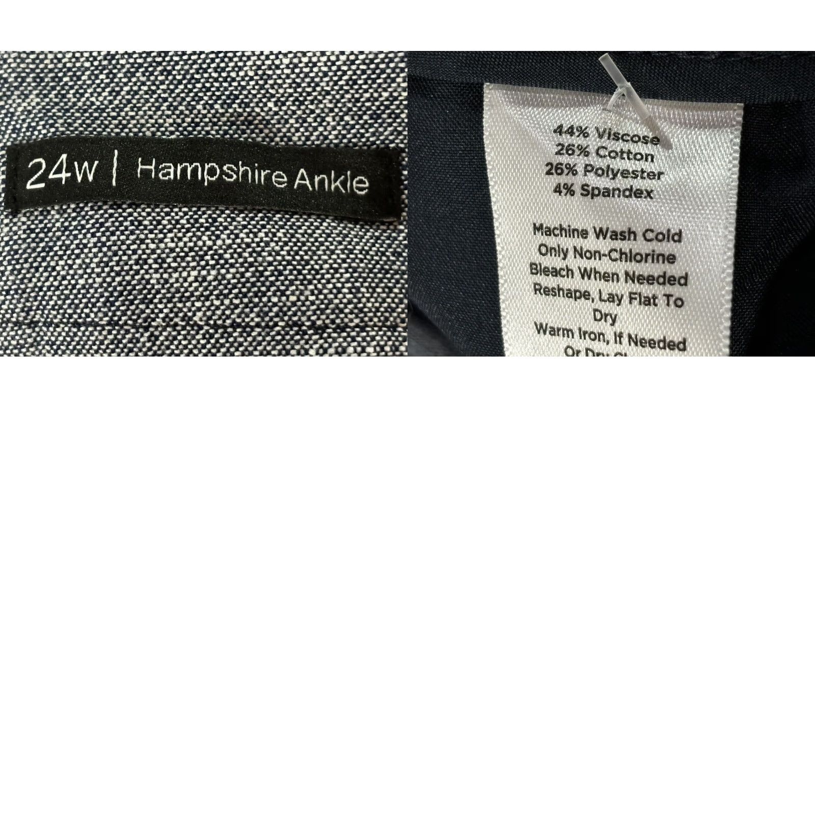 Talbots TALBOTS Plus Size 24W Hampshire Ankle Pants Blue with Buttons Womens Size 42" / US 20 - 8 Thumbnail
