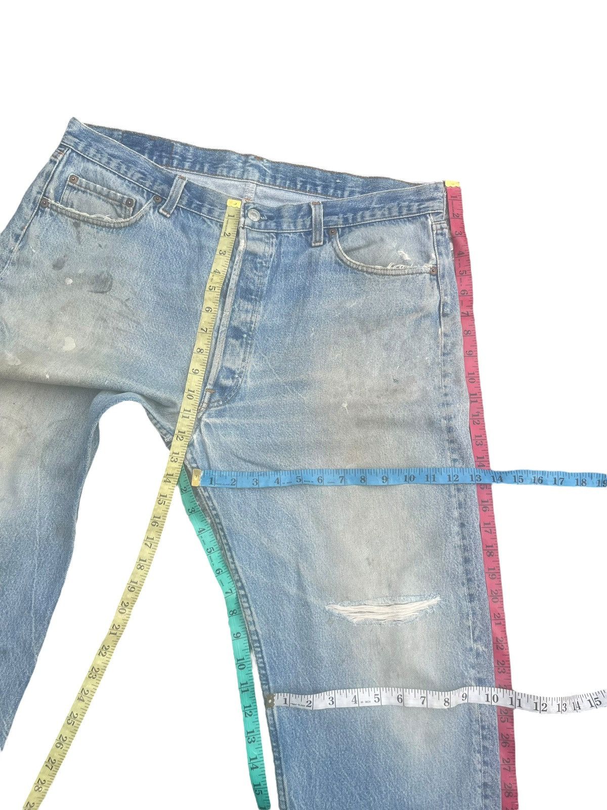 Levi's Vintage 1986 Levis 501 Single R Distresed Size US 38 / EU 54 - 16 Thumbnail