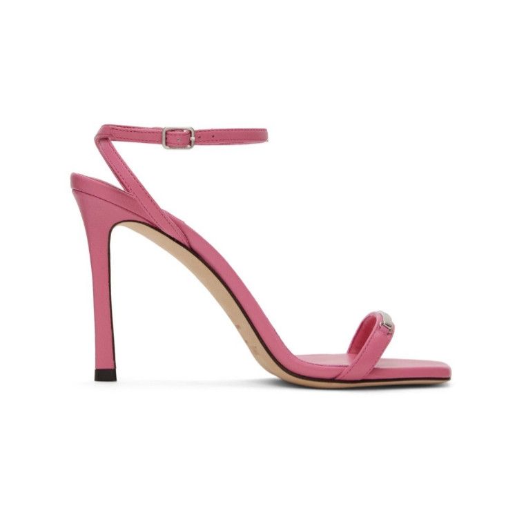 Jimmy Choo o1y0326 Ankle Strap Sandals in Pink Size US 7 / IT 37 - 1 Thumbnail