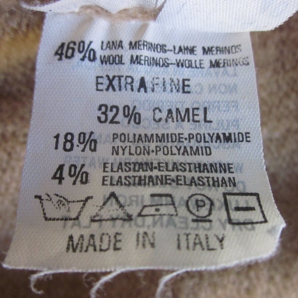 Vintage Dolce Emozione Camel Hair & Wool Pullover Sweater Size 10 (1 Size L / US 10 / IT 46 - 4 Thumbnail
