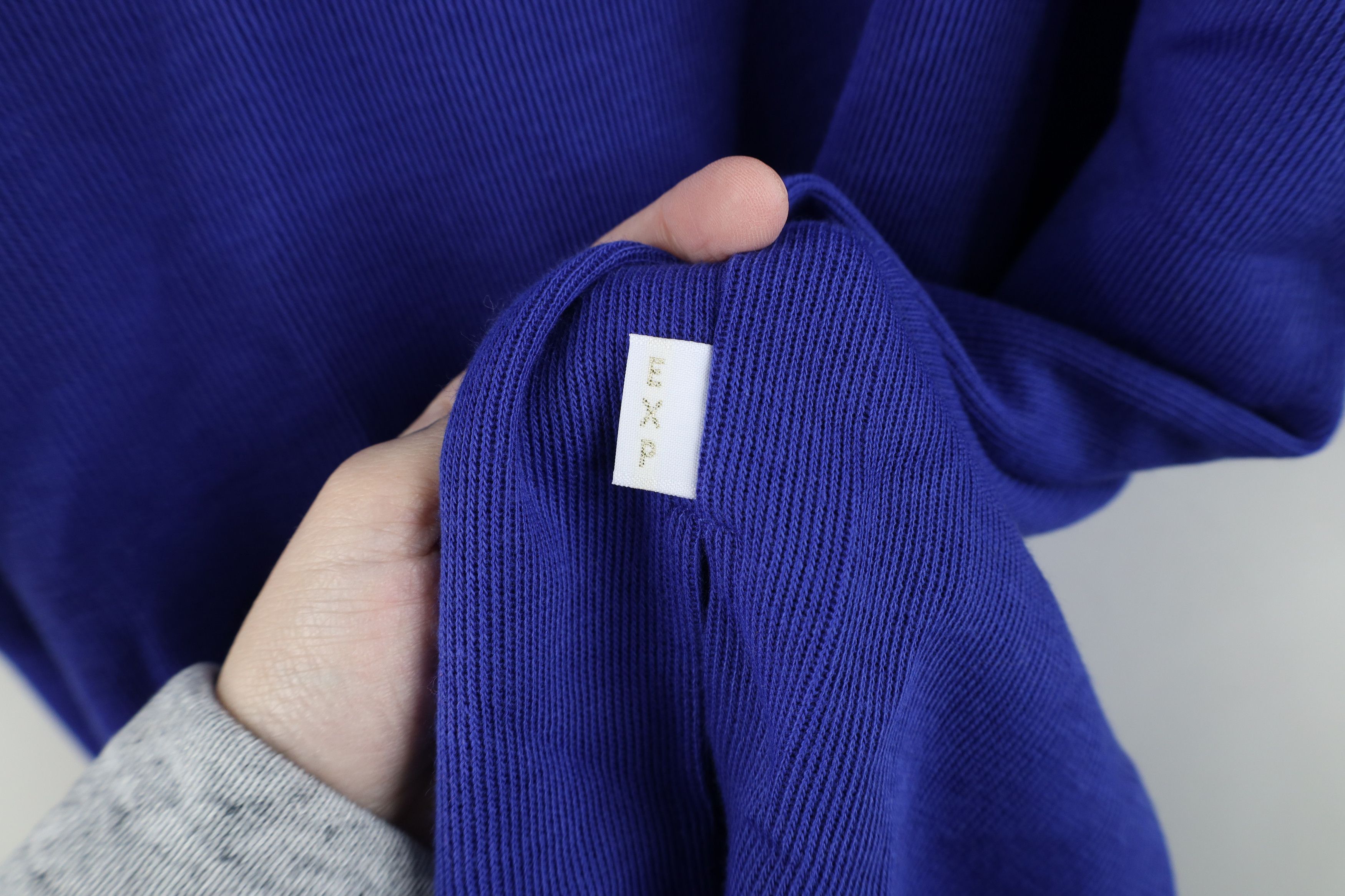 Express × Vintage Deadstock Vintage 90s Express Ribbed Knit T-Shirt Blue Size L / US 10 / IT 46 - 6 Thumbnail