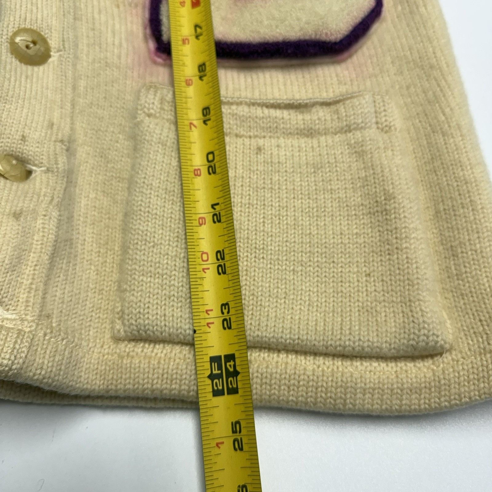 Vintage Vintage 50s Wool Knit Letterman Varsity Sweater Cardigan Col Size US S / EU 44-46 / 1 - 15 Thumbnail