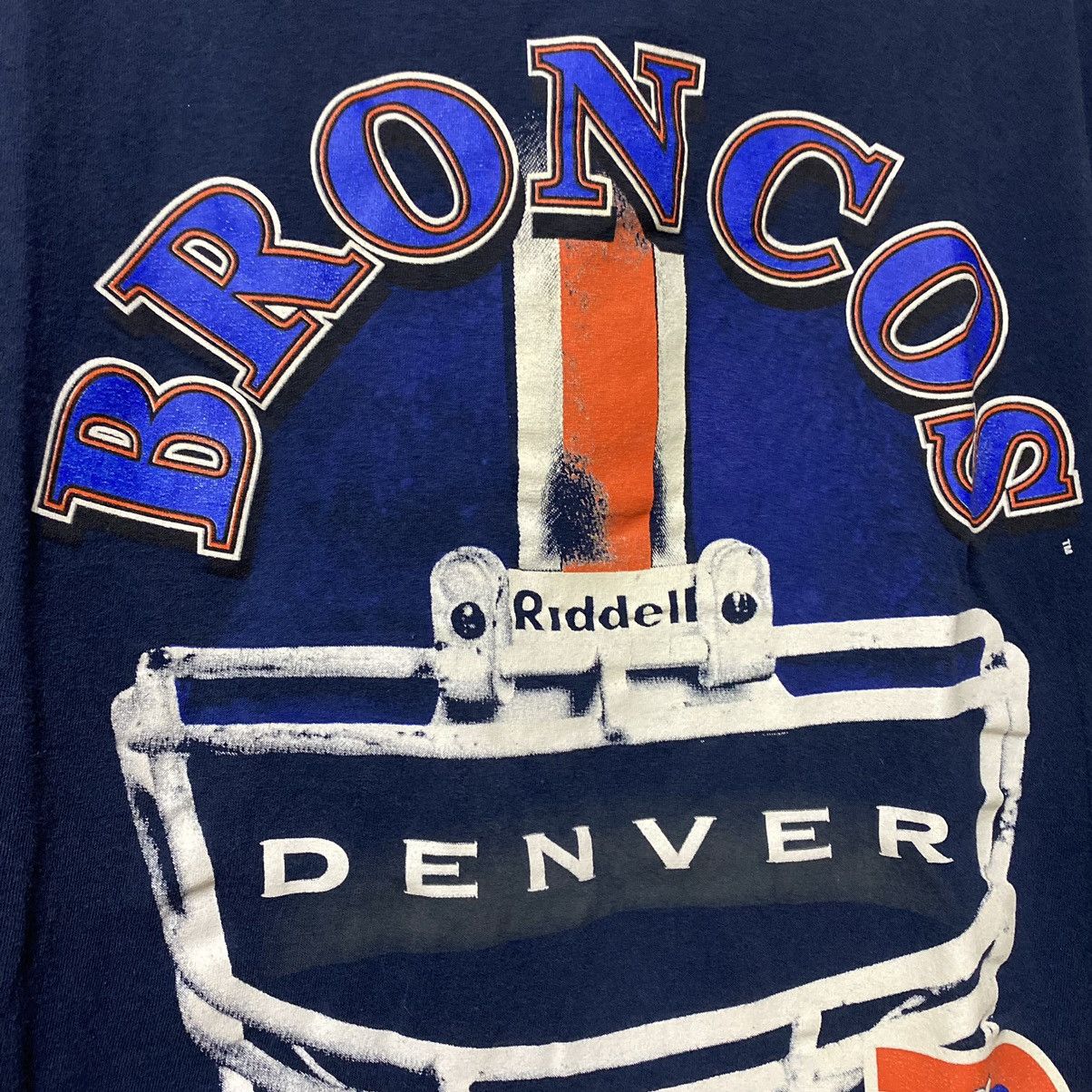 NFL × Riddell × Vintage Vintage Denver Broncos Old Logo Helmet long sleeve shirt XL Size US XL / EU 56 / 4 - 2 Thumbnail