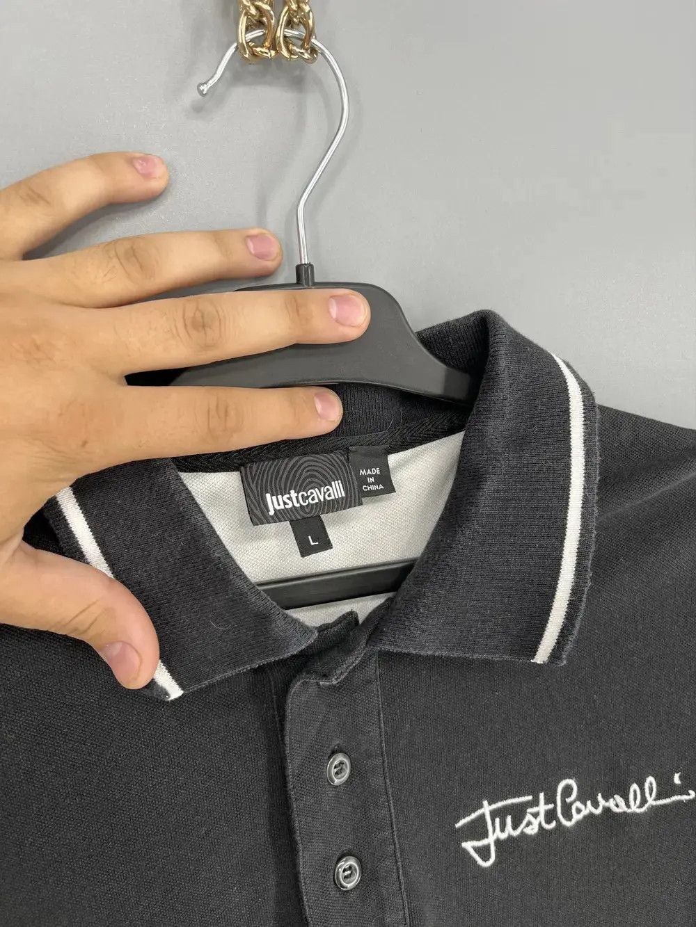 Just Cavalli Vintage Just Cavalli Embroidered Logo Polo Shirt Size US L / EU 52-54 / 3 - 8 Thumbnail
