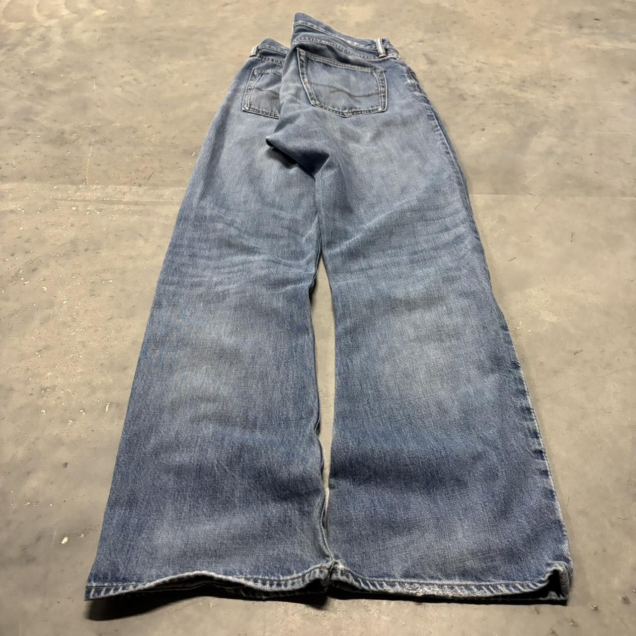 Japanese Brand × Vintage Crazy Vintage Y2K/2000s Grunge Faded Light Wash Distressed Denim Jeans! Size US 33 - 4 Thumbnail