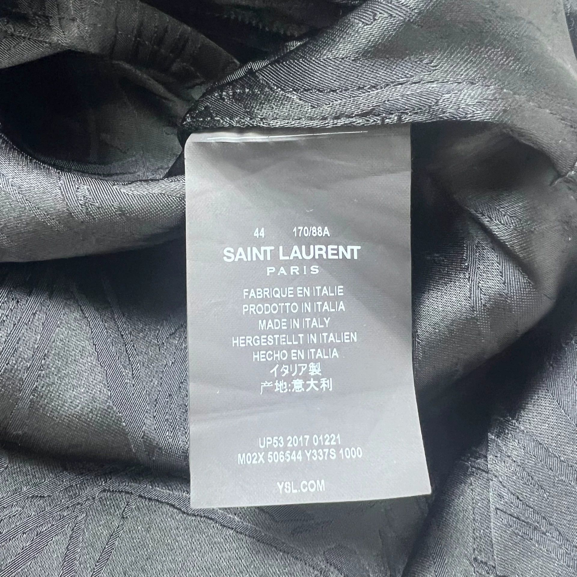 Saint Laurent Paris SLP18SS Black Samurai Hibiscus Shawl Collar Cardigan Size US S / EU 44-46 / 1 - 6 Thumbnail