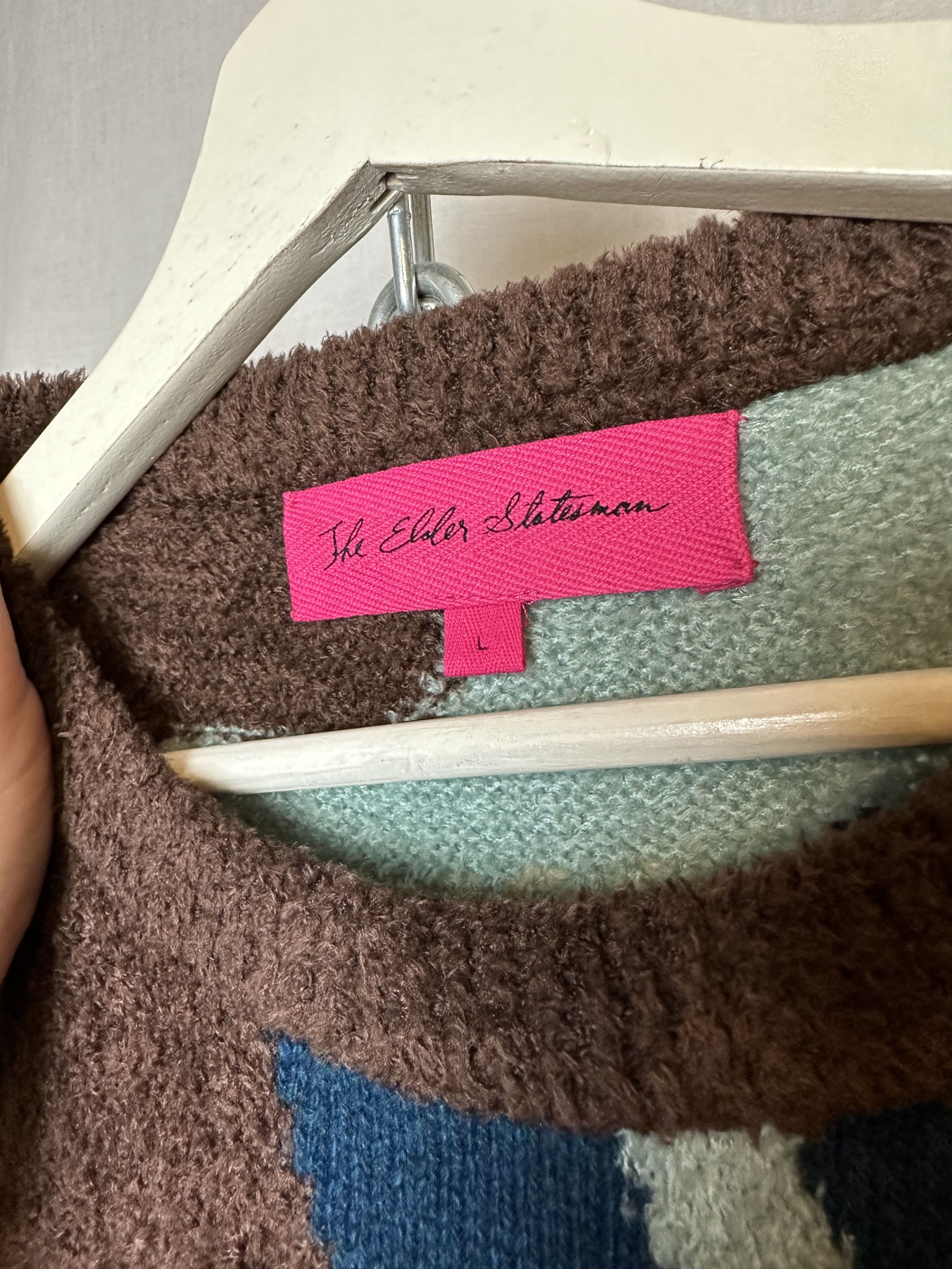 The Elder Statesman x Ollio Intarsia-Knit Bouclé Sweater Size US L / EU 52-54 / 3 - 5 Thumbnail
