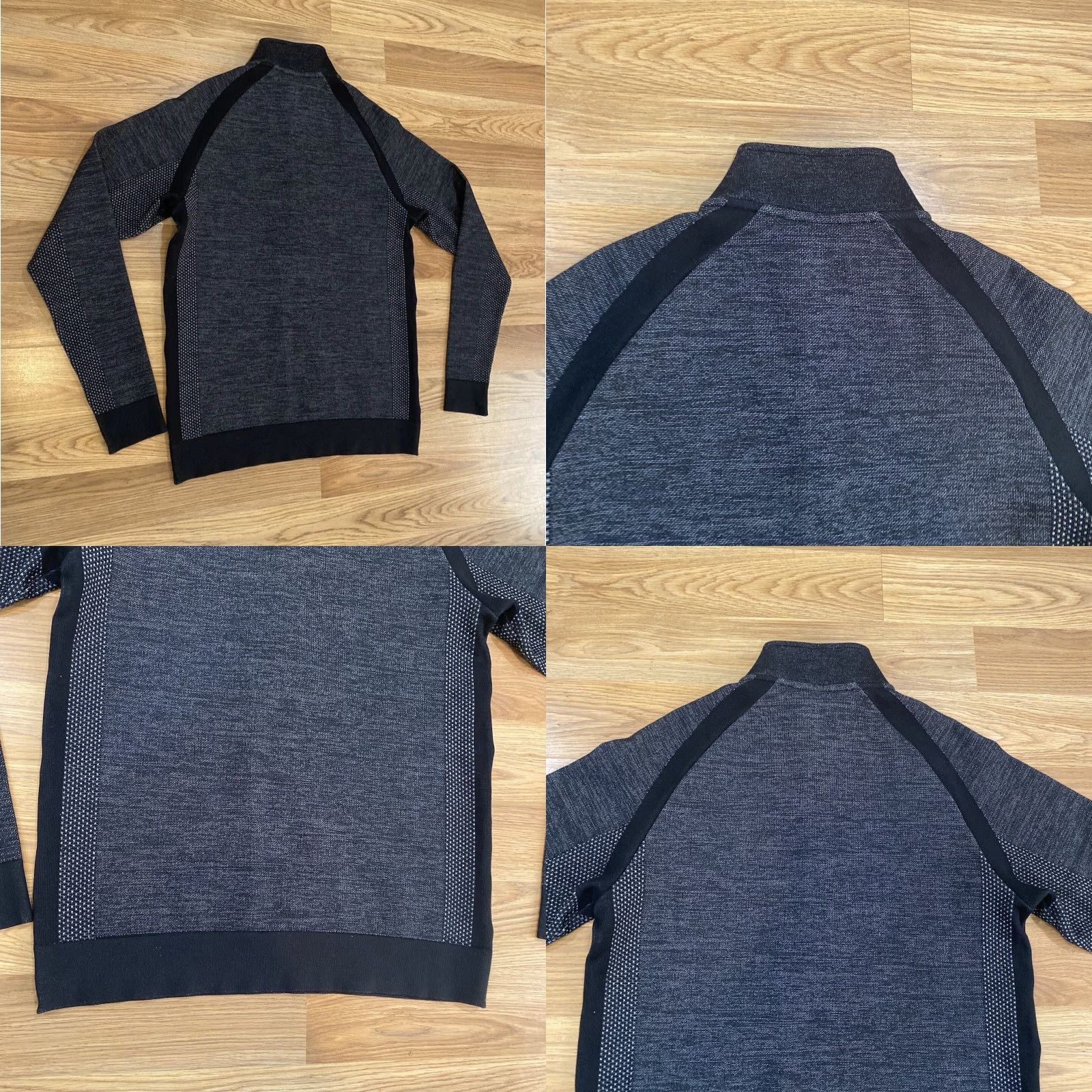 Vintage Proof Seamless Quarter 1/2 Zip Pullover Sweatshirt Mens M Gray Charcoal Heather Zip Front Pullover Size US M / EU 48-50 / 2 - 8 Thumbnail