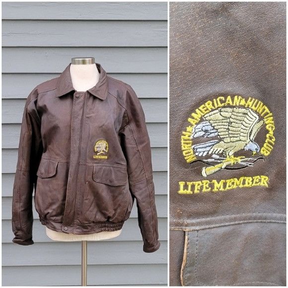 Vintage Vintage 90s North American Hunting Club Embroidered Brown L Size US XL / EU 56 / 4 - 1 Thumbnail