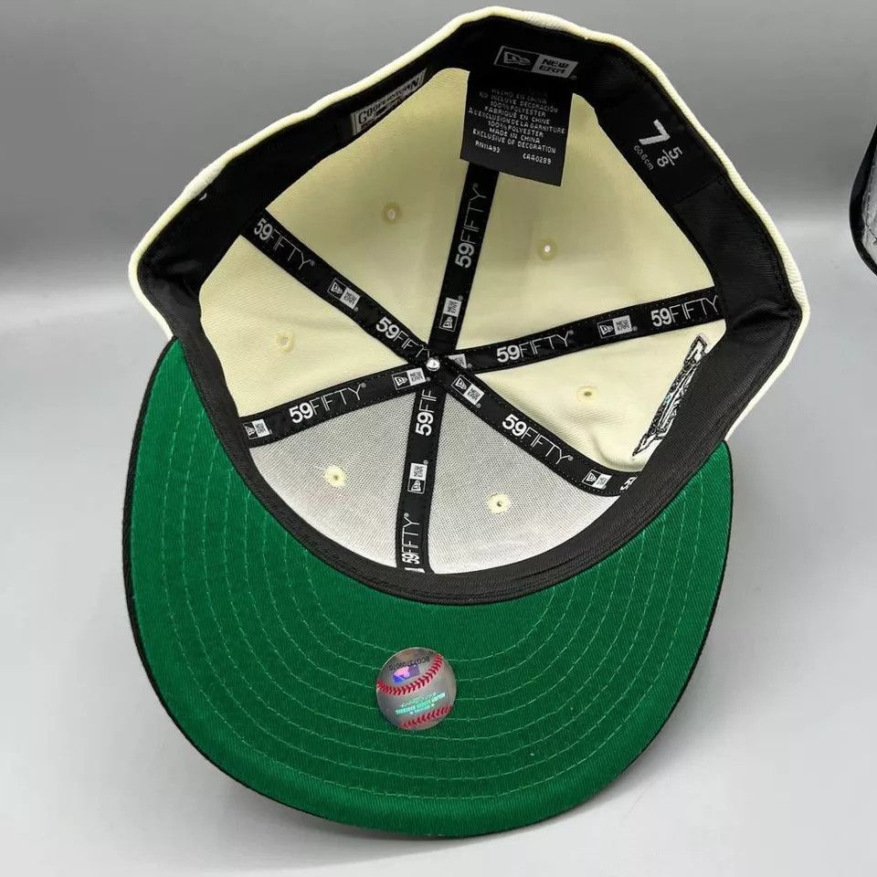 New Era Florida Marlins Hat Men 7 5/8 59Fifty New Era MLB Fitted Cap Size ONE SIZE - 7 Thumbnail