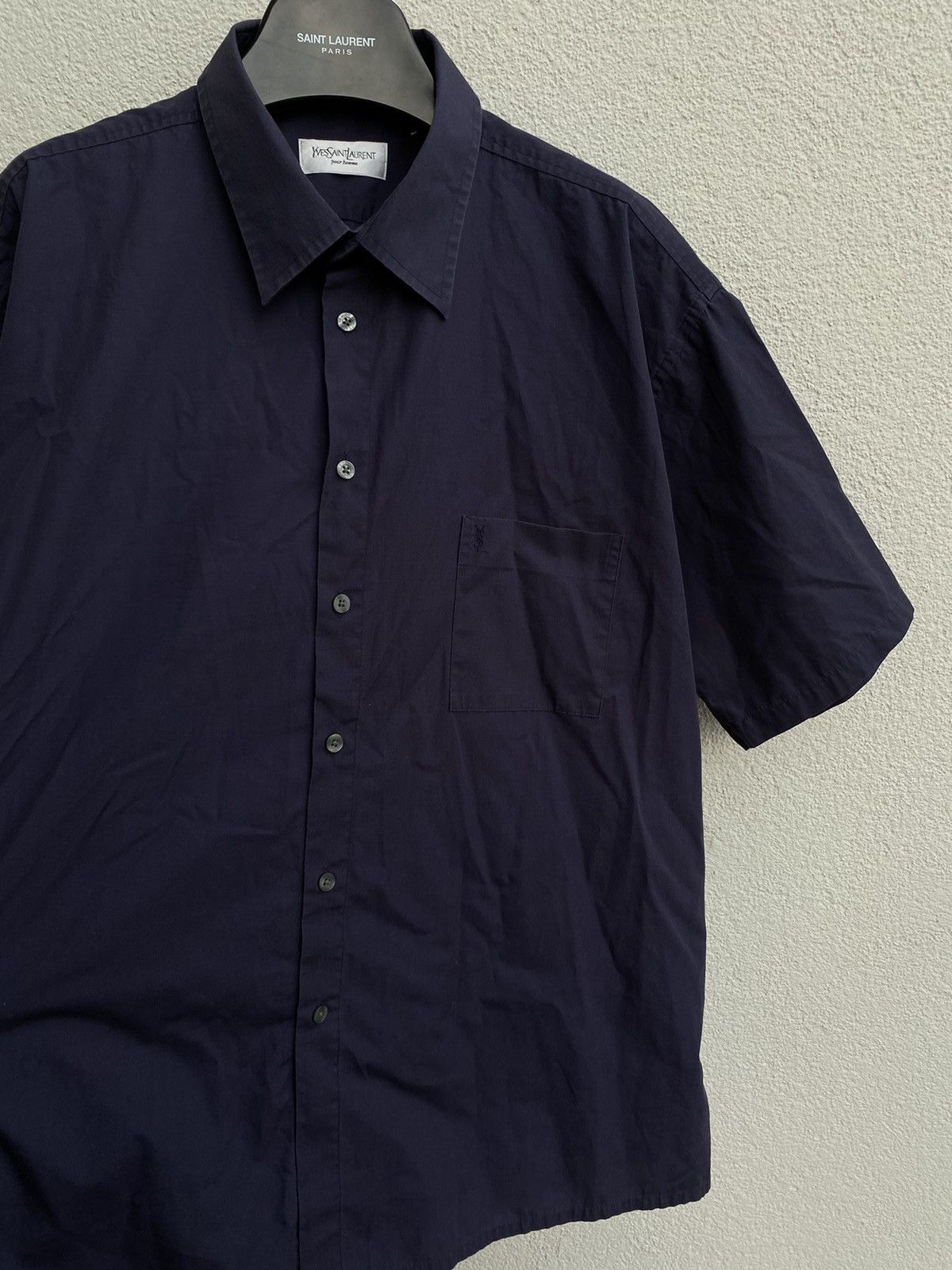 Yves Saint Laurent Summer YSL Shirt Logo Navy Size US XXL / EU 58 / 5 - 8 Thumbnail