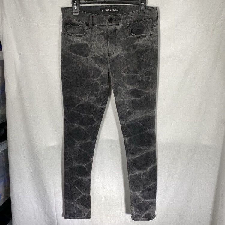 Express MIA Tie dye low rise skinny jeans Size 32" / US 10 / IT 46 - 1 Thumbnail