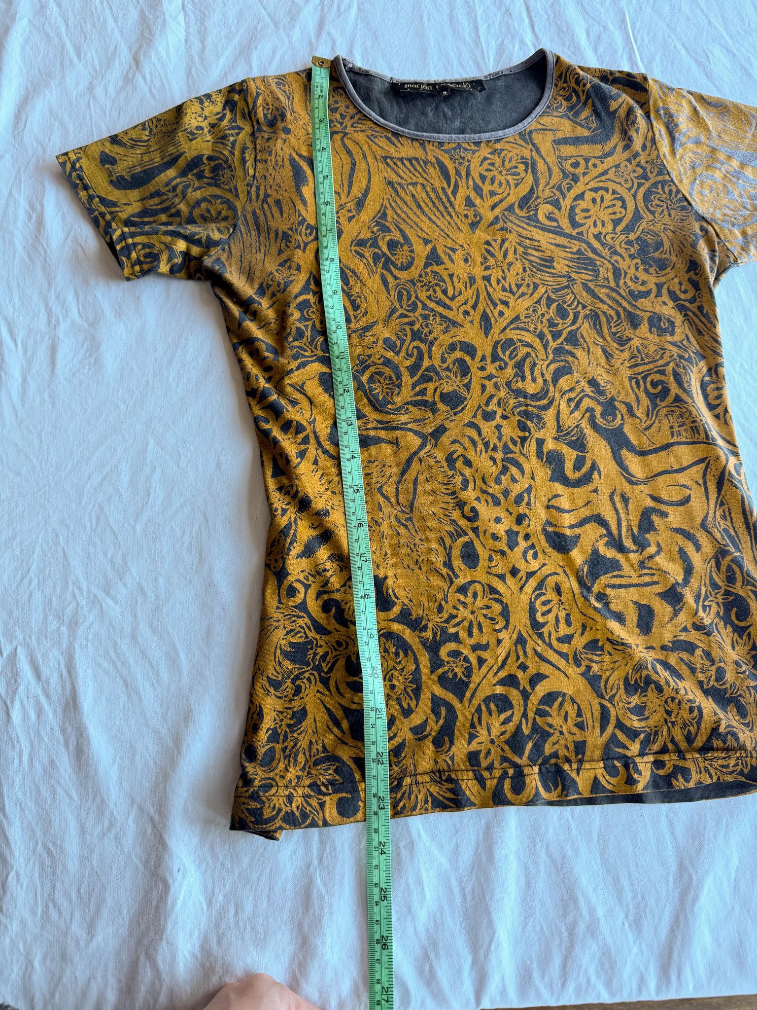 Marjan Pejoski Vintage Marjan Pejoski Gold Floral Overprint top Size M / US 6-8 / IT 42-44 - 6 Thumbnail
