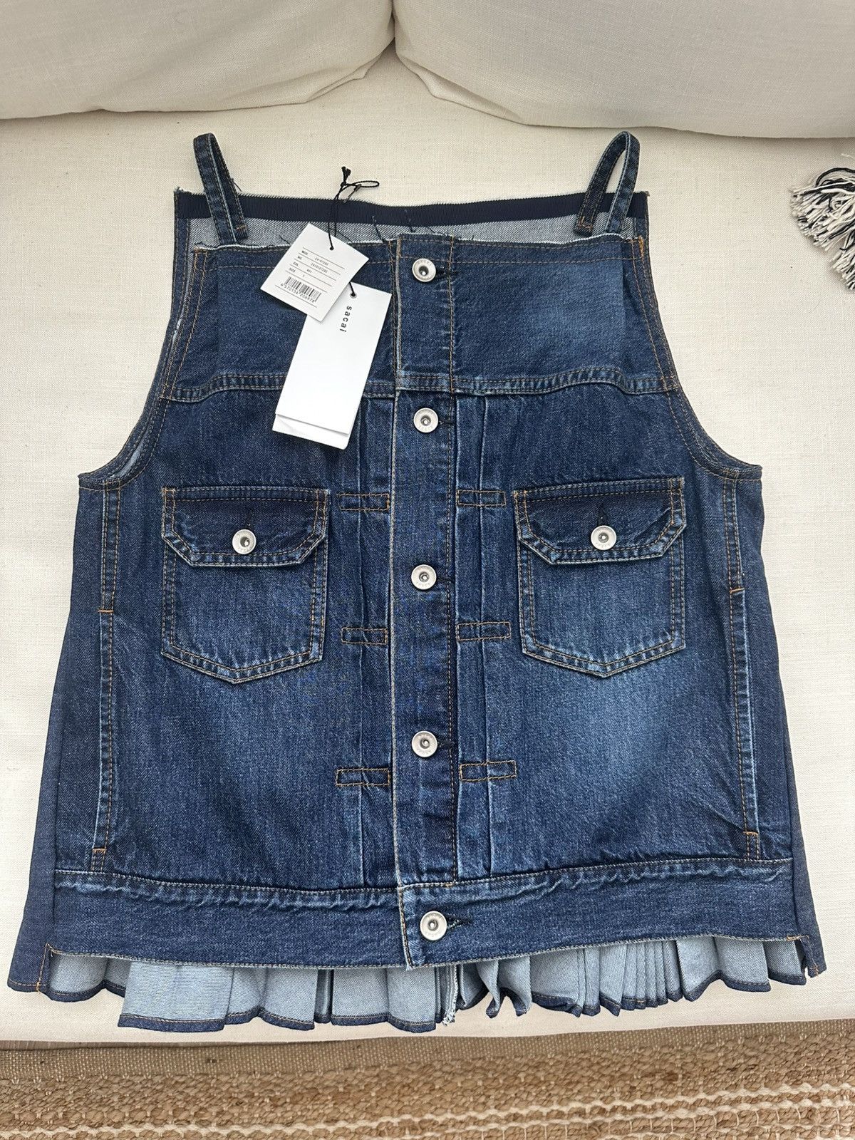 Sacai Sacai Denim Camisole Women Shirt Size S / US 4 / IT 40 - 5 Thumbnail