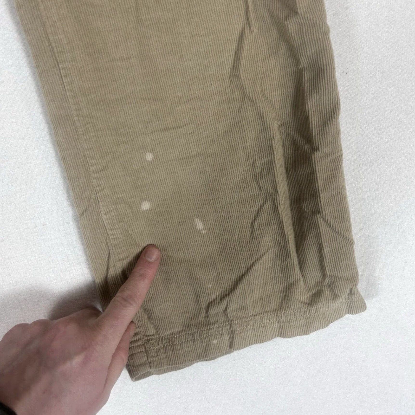 Vintage Columbia Corduroy Pants Womens 10 Regular Beige Lightweight Straight Leg 90s City Retro Size 32" / US 10 / IT 46 - 4 Thumbnail