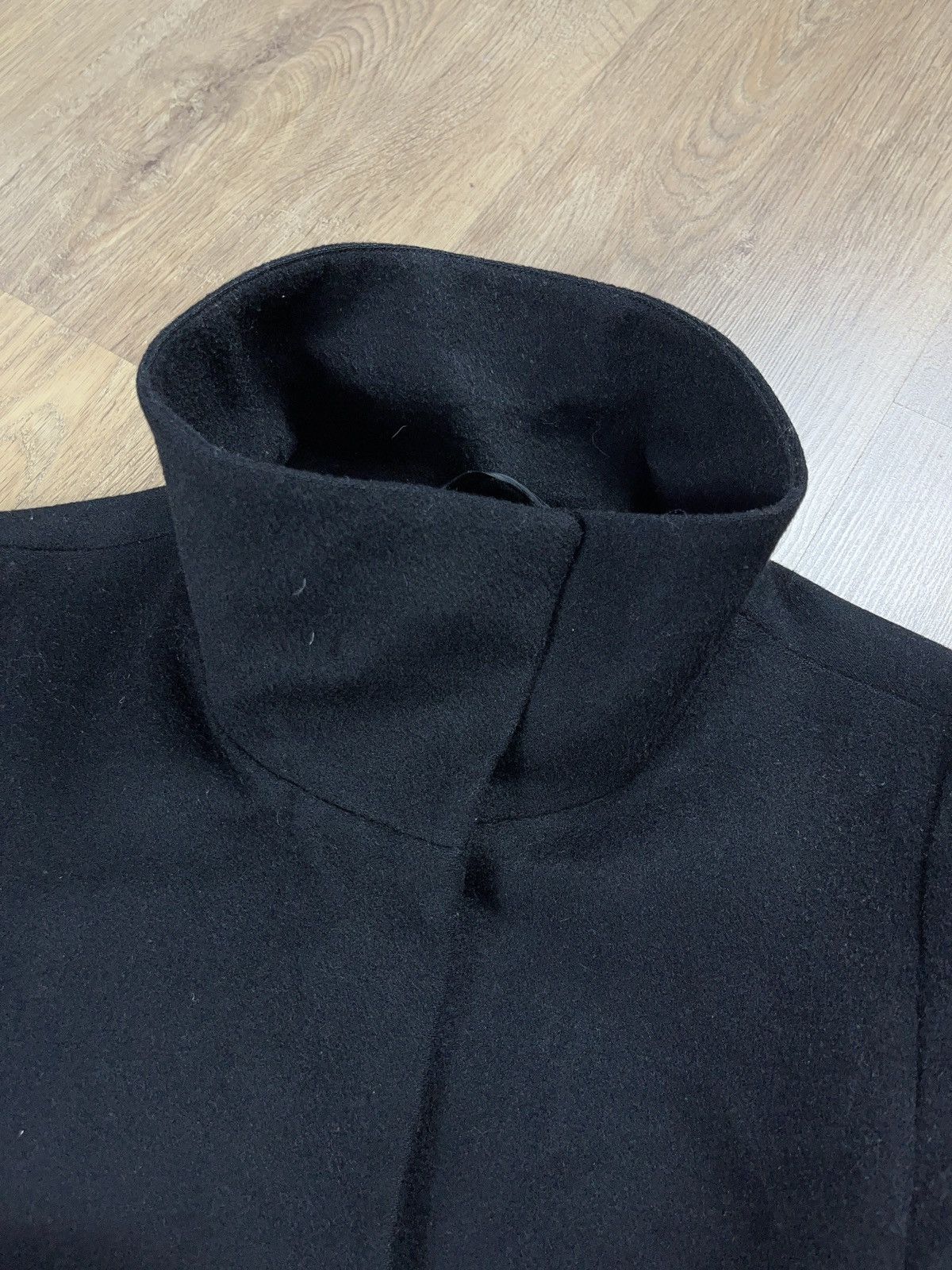 Designer × Uniqlo ➕wool & cashmere Uniqlo button up black coat avant garde Size XS / US 0-2 / IT 36-38 - 2 Thumbnail