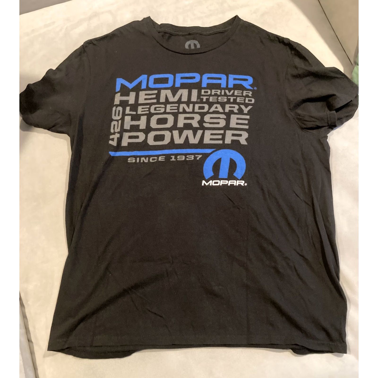 Logo 7 Mopar - Since 1937 - Logo Short Sleeve T-Shirt - Mens - Size Large - Black Size US L / EU 52-54 / 3 - 2 Thumbnail