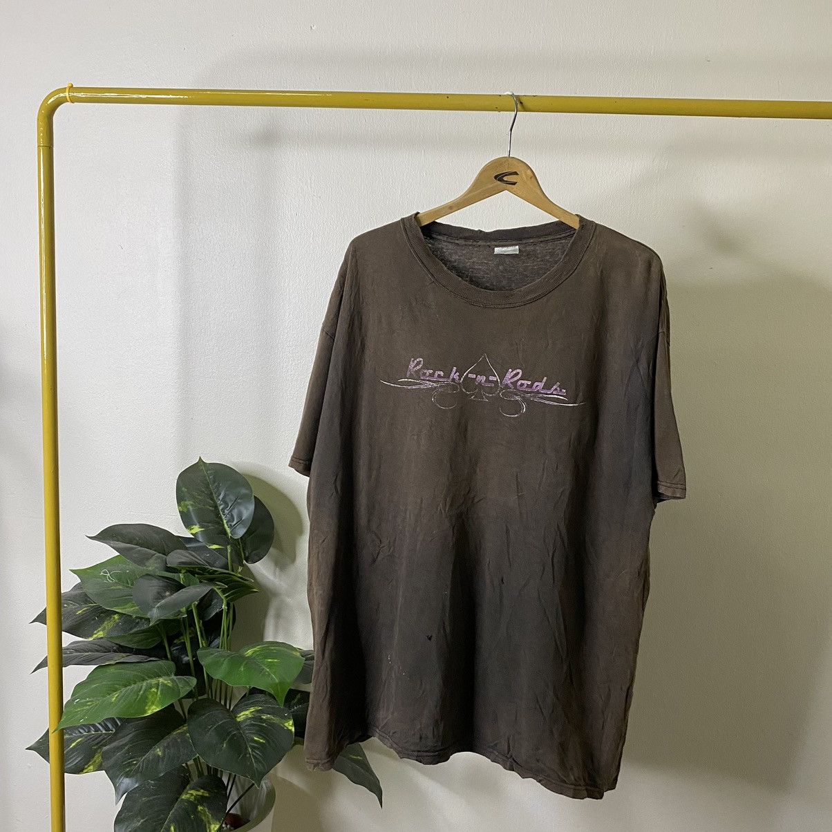 Vintage Vintage 1990s Rock & Rods Custom Pinstriping Sunfaded Tee Size US XL / EU 56 / 4 - 5 Thumbnail