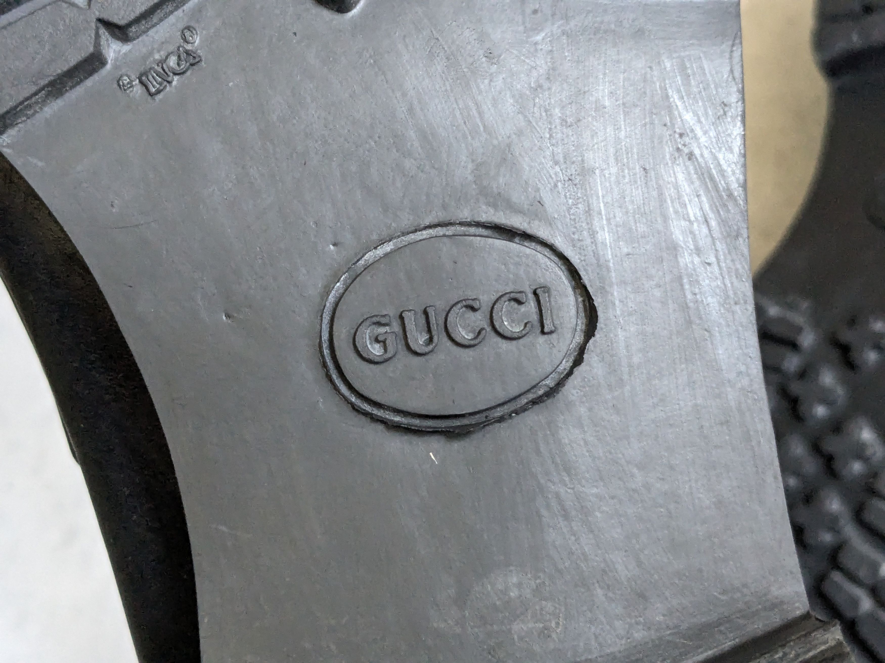 Gucci Gucci Horsebit Loafers Black Leather 12.5 Rubber Size US 12.5 / EU 45-46 - 14 Thumbnail