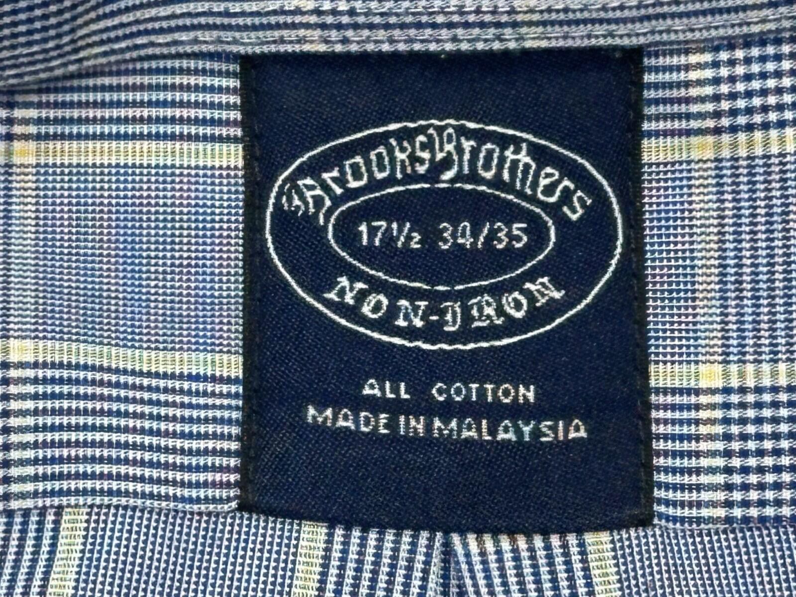 Brooks Brothers Brooks Brothers Non-Iron Cotton Oxford Button Up Blue Men XL Size US XL / EU 56 / 4 - 7 Thumbnail