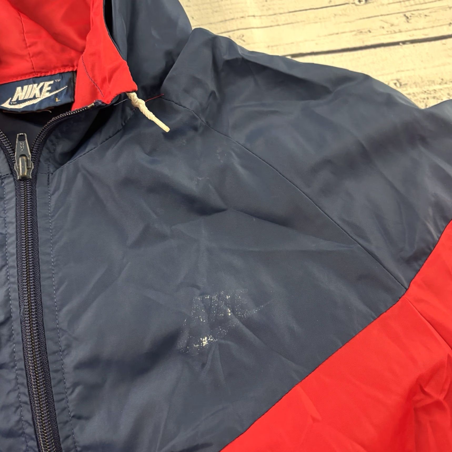 Nike Vintage Nike Full Zip Windbreaker Jacket Men L Red Blue Windbreaker Nike Jacket Adult Large Red Blue Mens Size US L / EU 52-54 / 3 - 2 Thumbnail