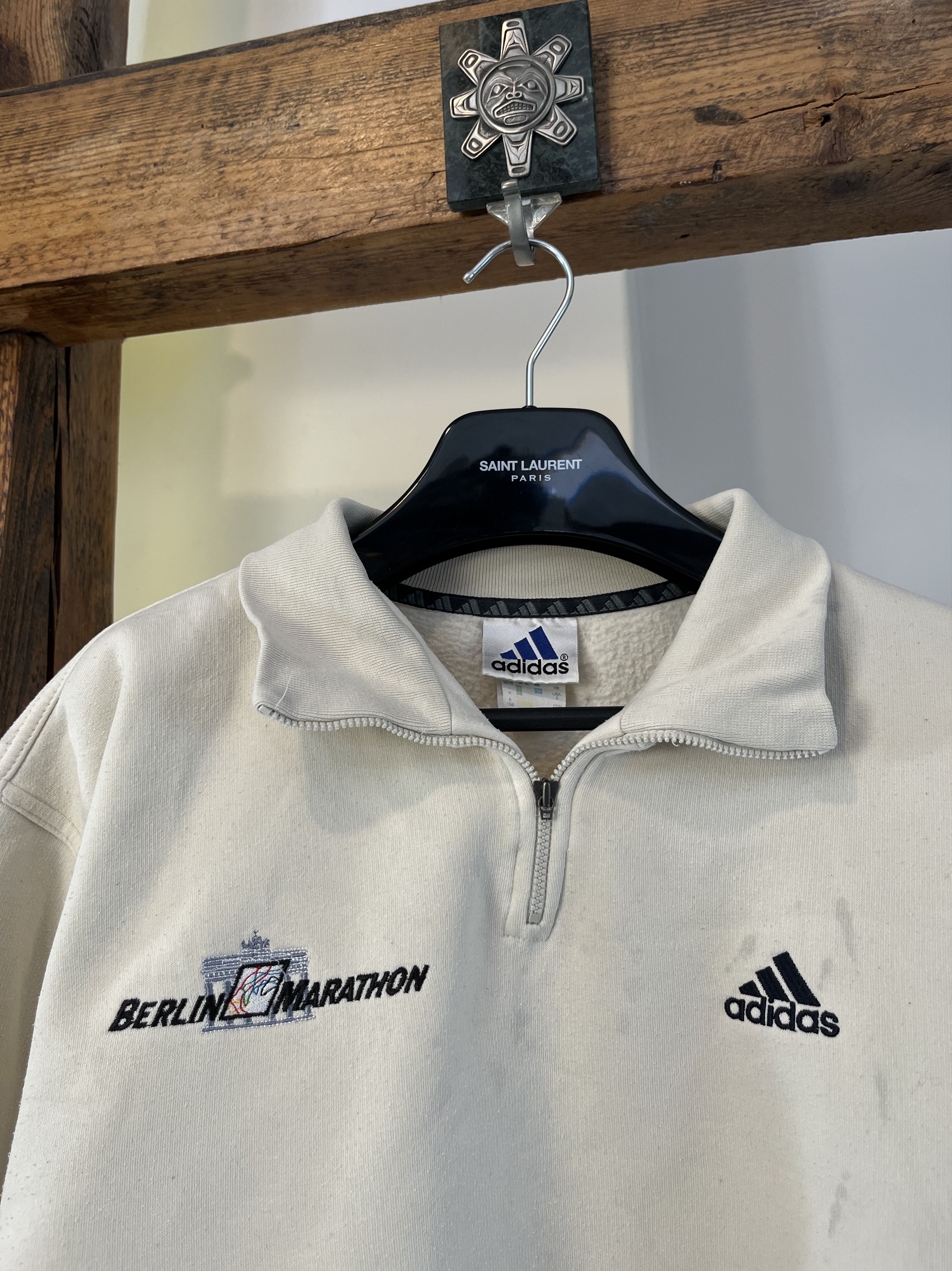 Adidas × Vintage 00s Adidas 2000 Berlin Marathon Sweatshirt Zip Fleece Size US M / EU 48-50 / 2 - 3 Thumbnail