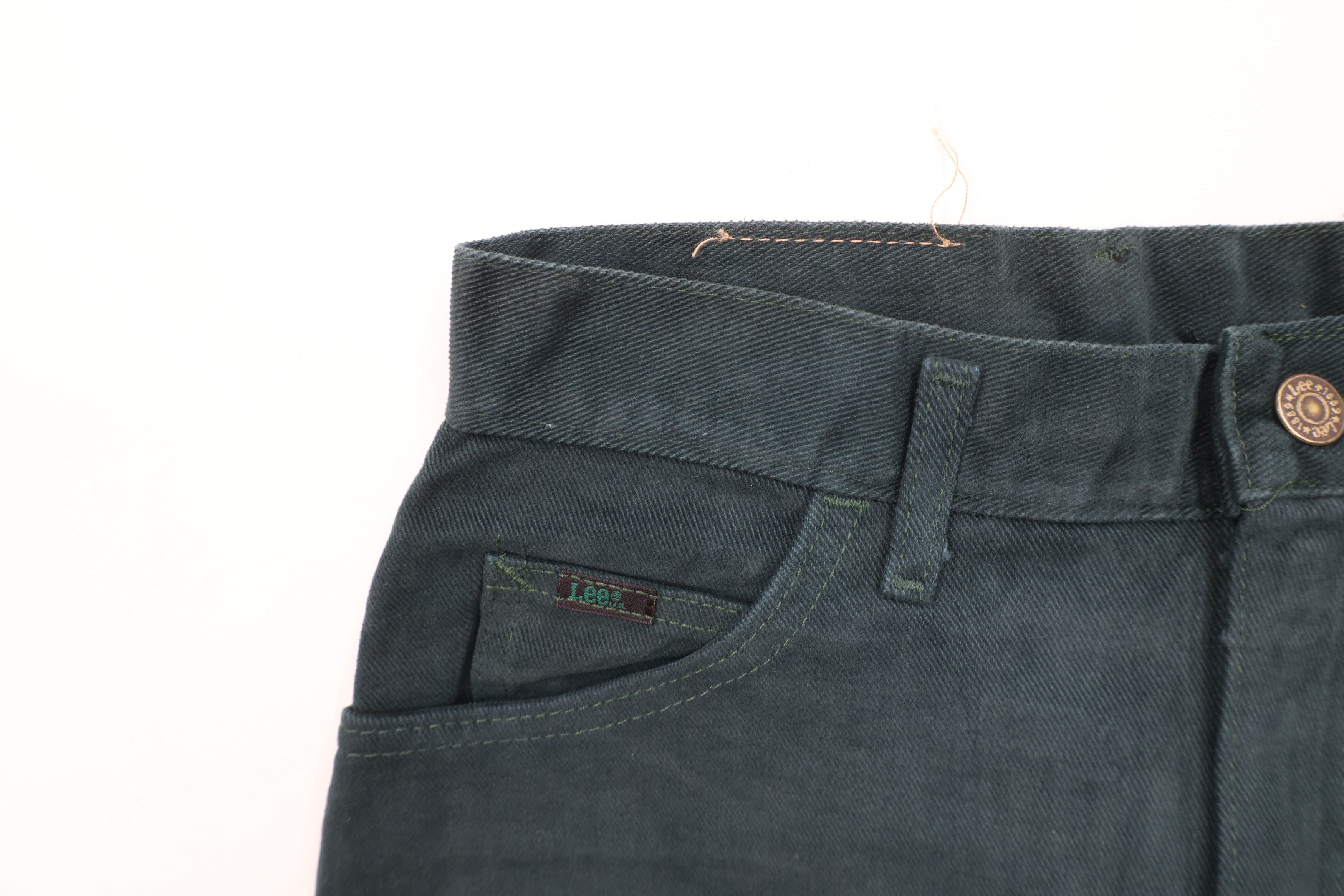 Lee Deadstock Vintage 90s Lee Tapered Leg Denim Jeans Green USA Size 34" / US 12 / IT 48 - 7 Thumbnail