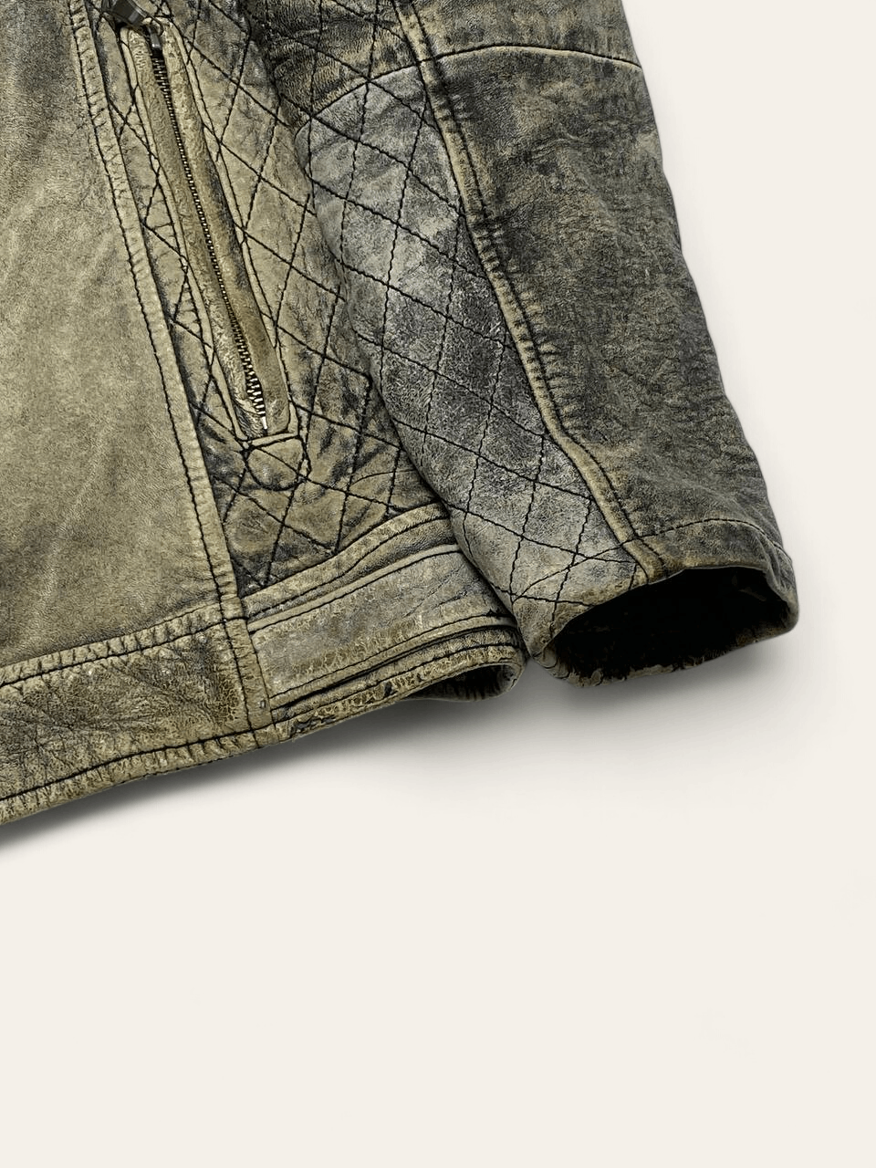 Vintage Vintage ECO SNAKE LEATHER Faded Distressed Jacket Y2k Size US XL / EU 56 / 4 - 12 Thumbnail