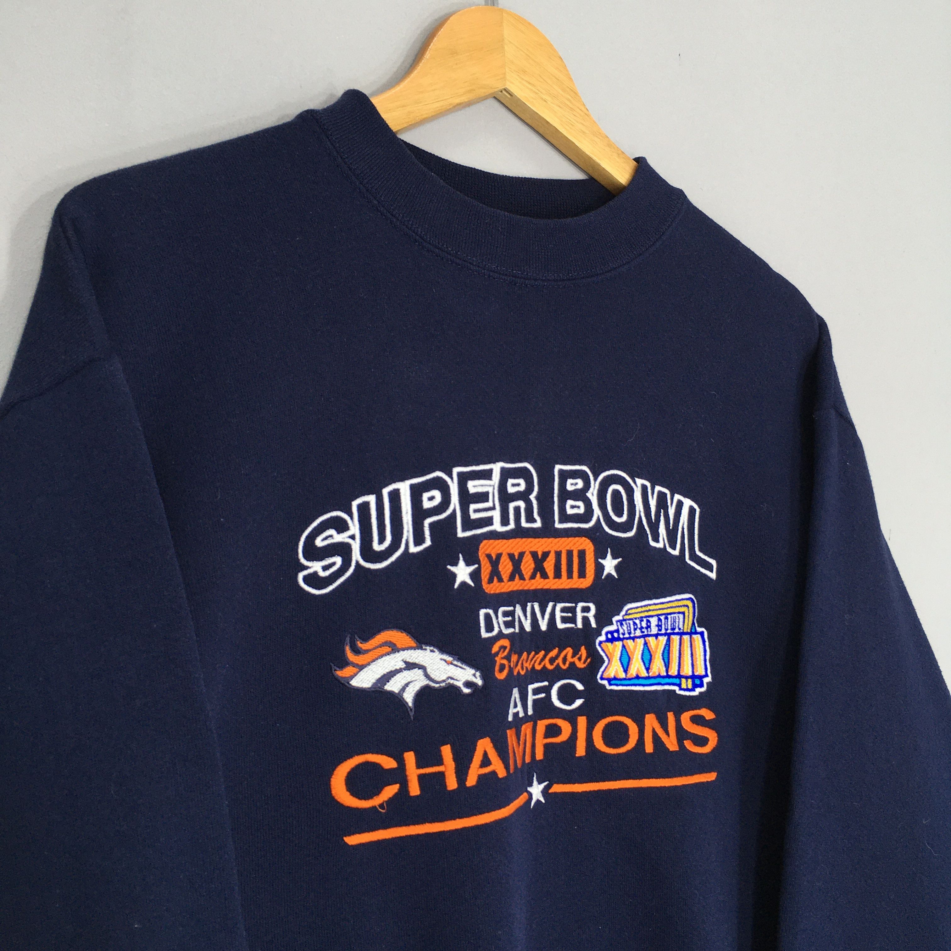 Logo 7 × NFL × Vintage Vintage 90s Denver Broncos NFL Sweatshirt Medium Size US M / EU 48-50 / 2 - 3 Thumbnail