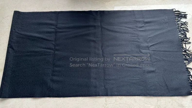Loro Piana LORO PIANA size 170*43cm Black Cashmere Scarf Size ONE SIZE - 4 Thumbnail