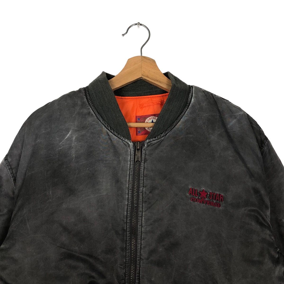 Converse 🔥90’s Riot Riot Converse All Star Boston Mass Bomber Jacket Size US L / EU 52-54 / 3 - 3 Thumbnail