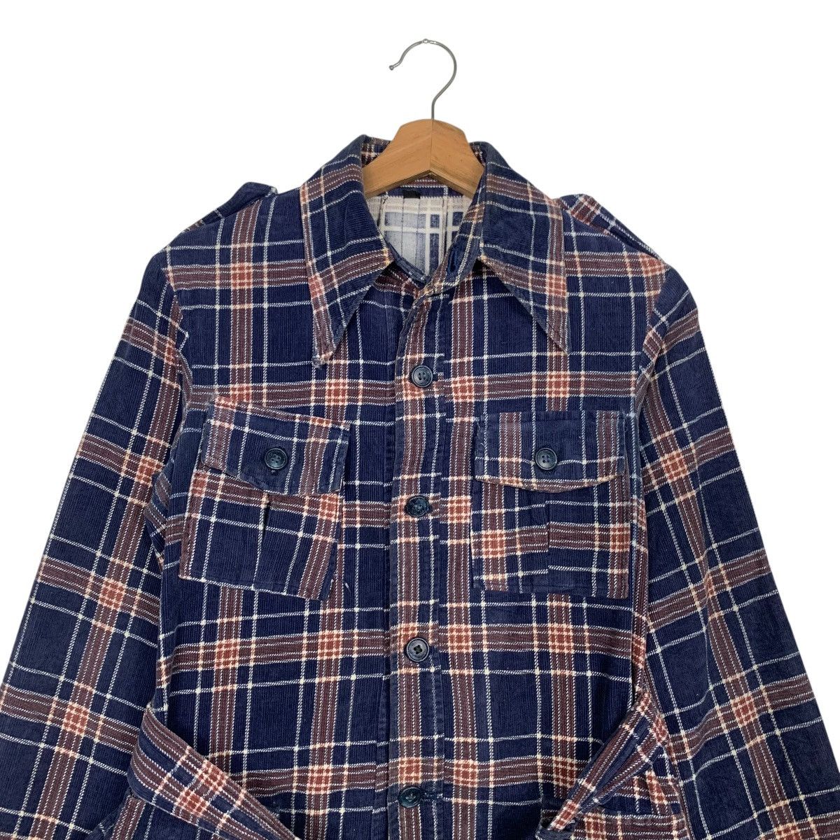 Japanese Brand VANBON & V-ROLA Checked Belted Flannel Shirt #2924-C132 Size US L / EU 52-54 / 3 - 2 Thumbnail